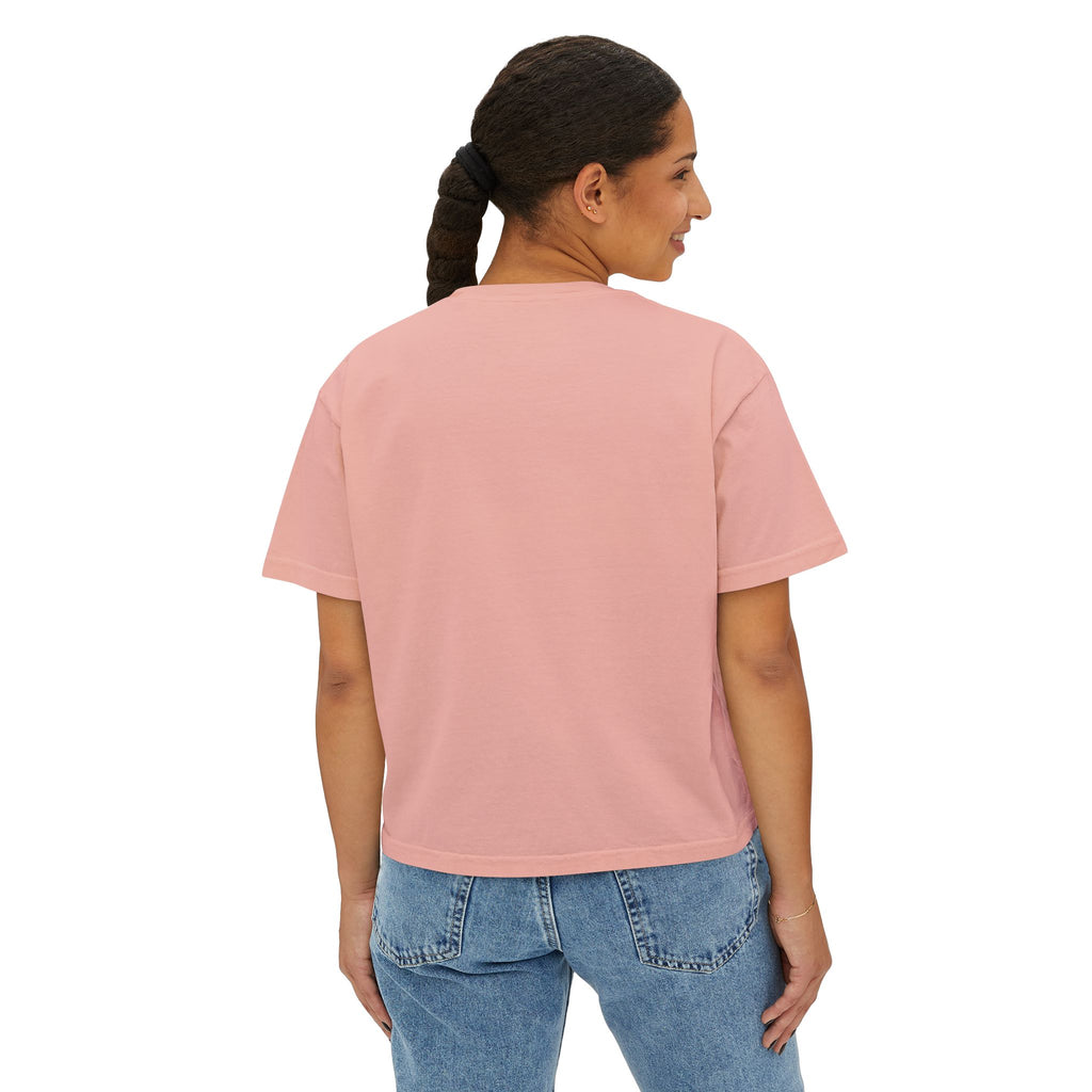 Minimal Pastel 'MOM' Cropped Women's T-Shirt