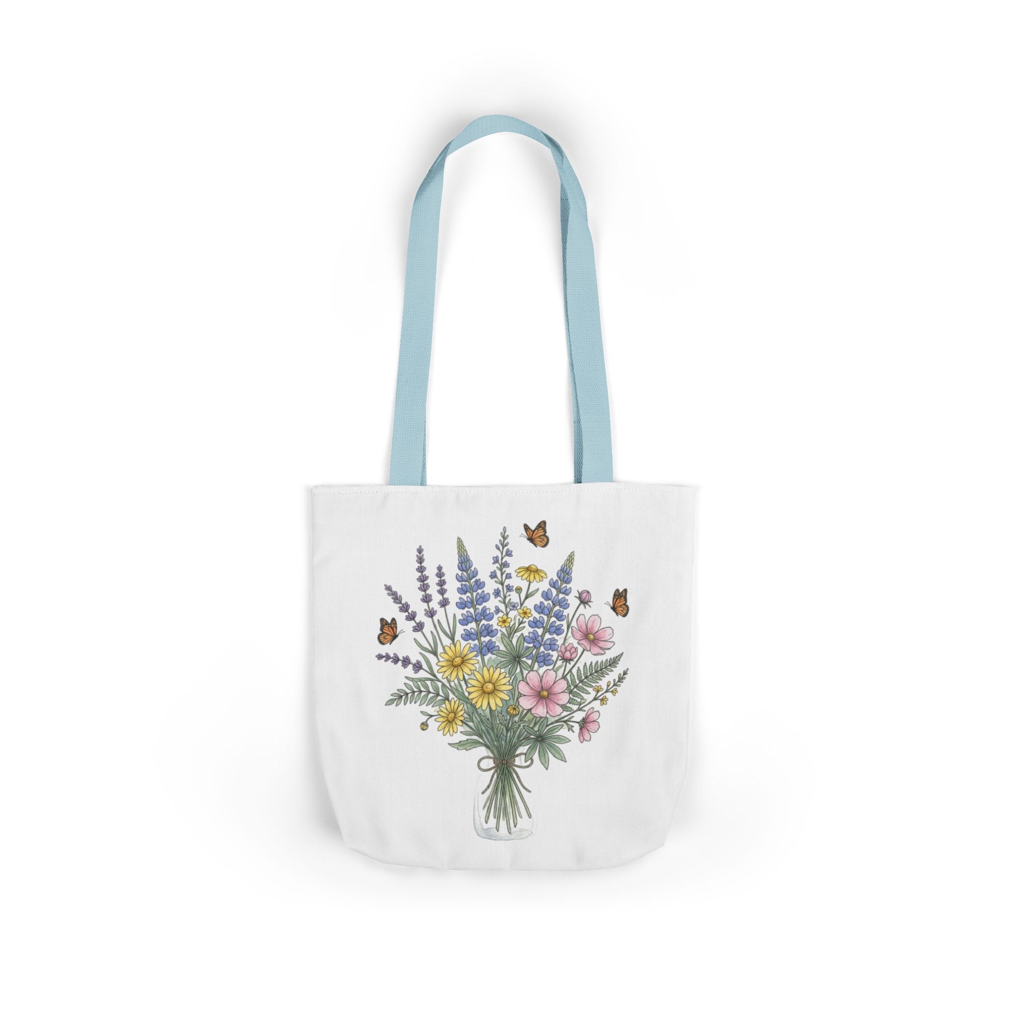 Floral Bouquet Canvas Tote