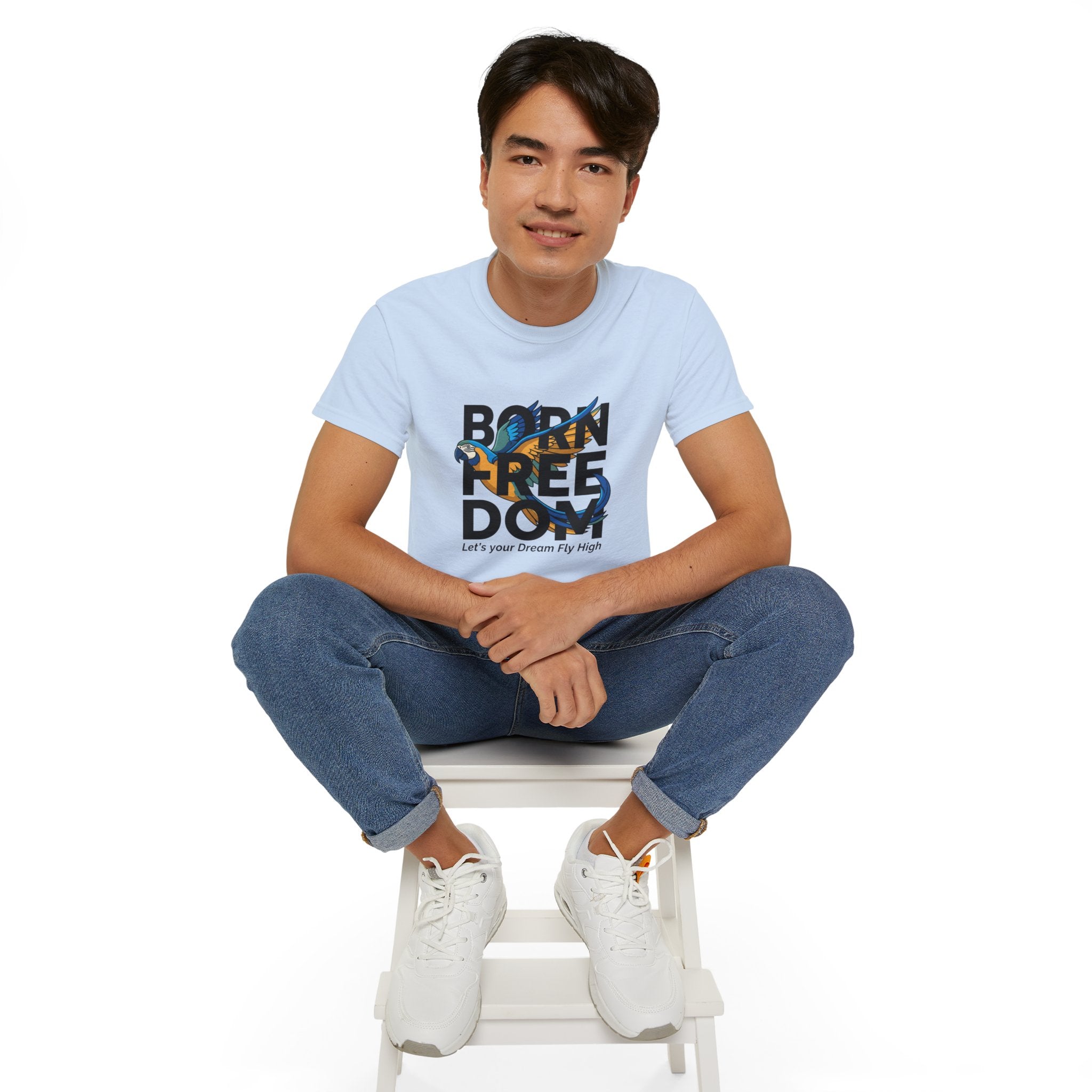 Eagle Graphic "Let’s Your Dream Fly High" Inspirational Tee