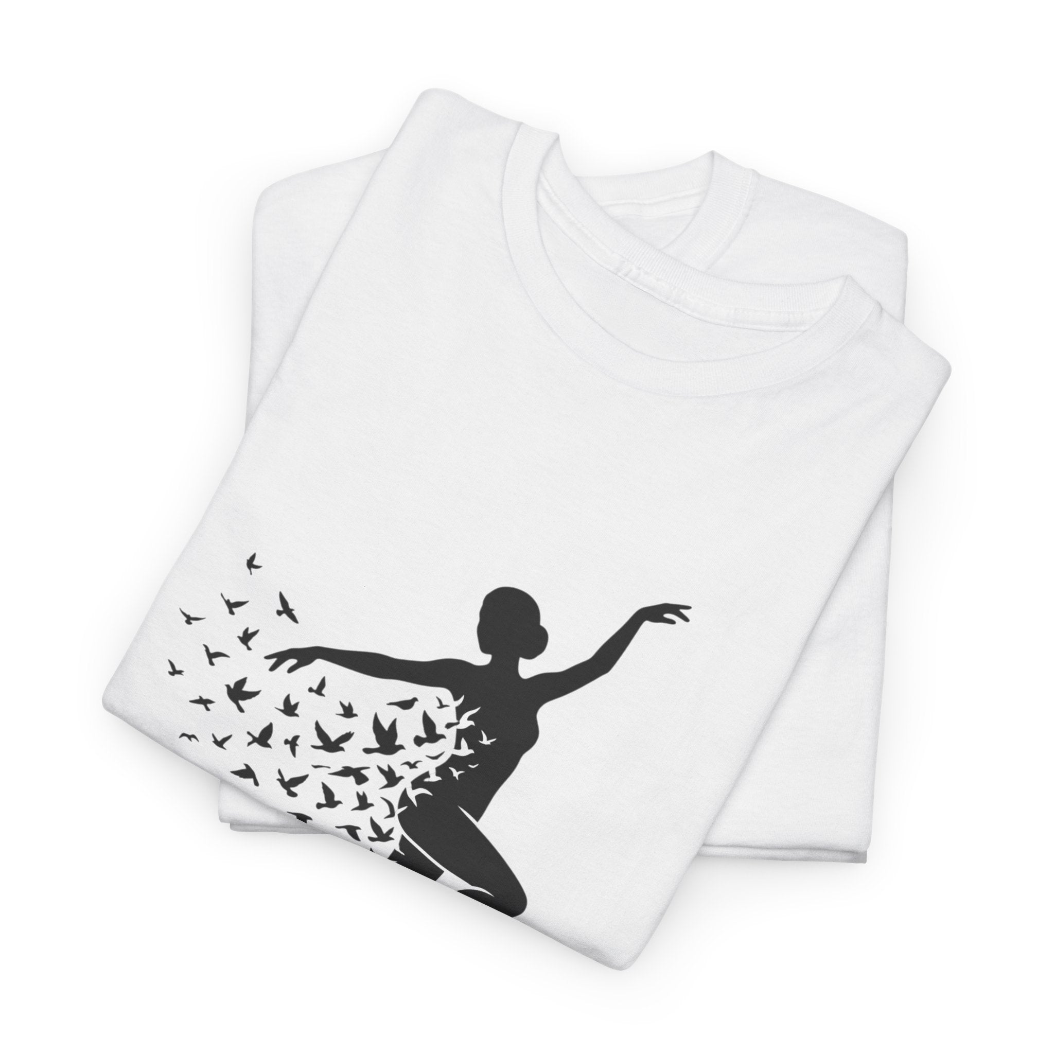 Ballerina Silhouette Tee — Dancer with Butterfly Motif