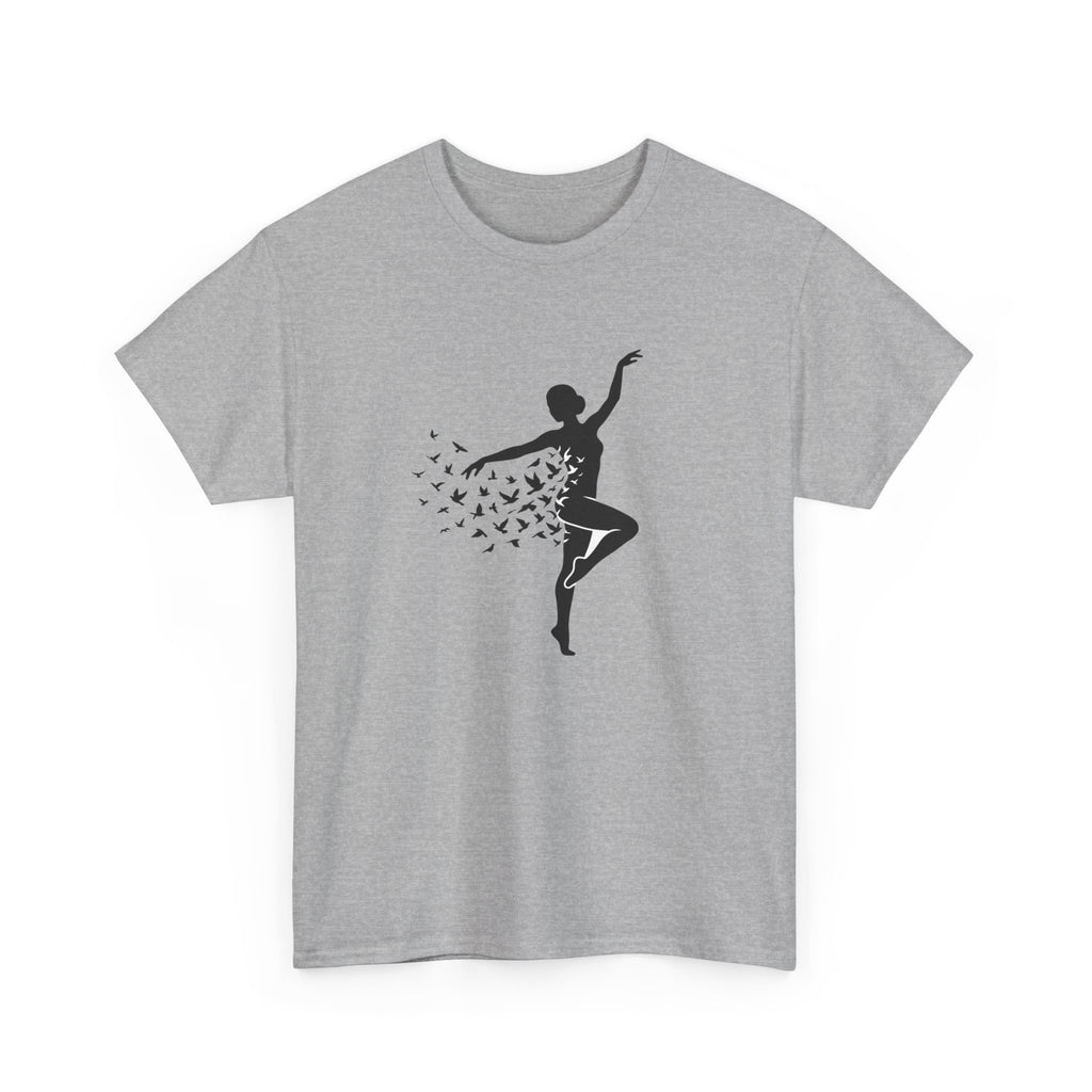 Ballerina Silhouette Tee — Dancer with Butterfly Motif