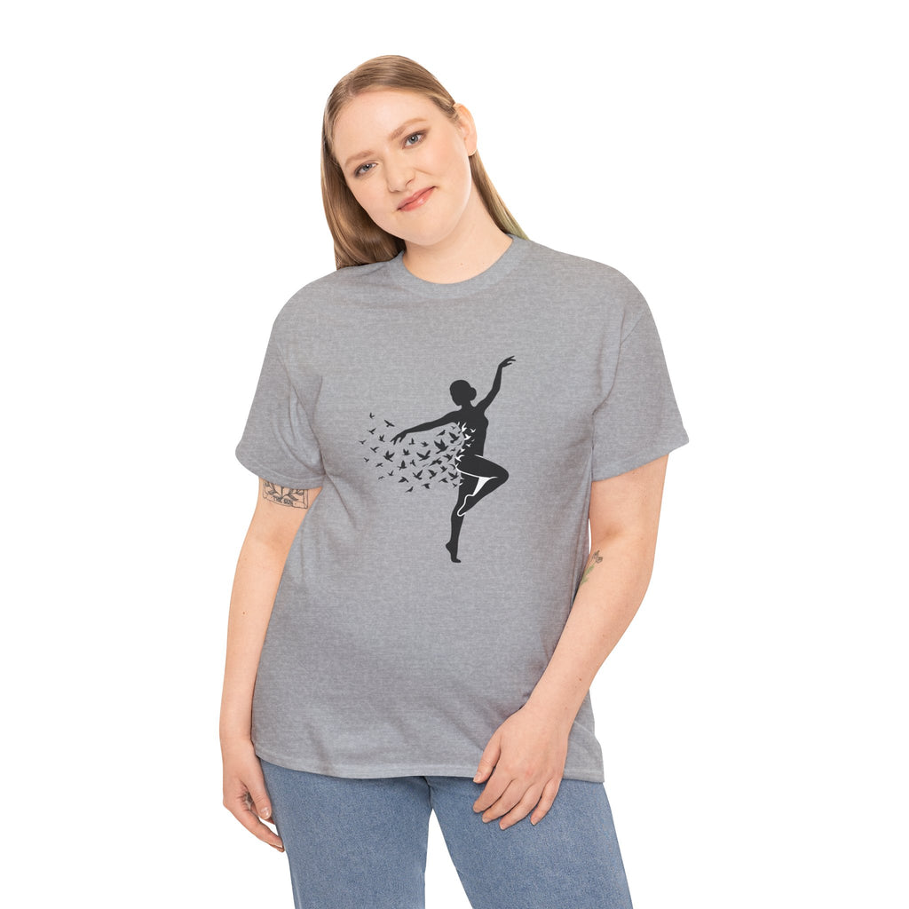 Ballerina Silhouette Tee — Dancer with Butterfly Motif