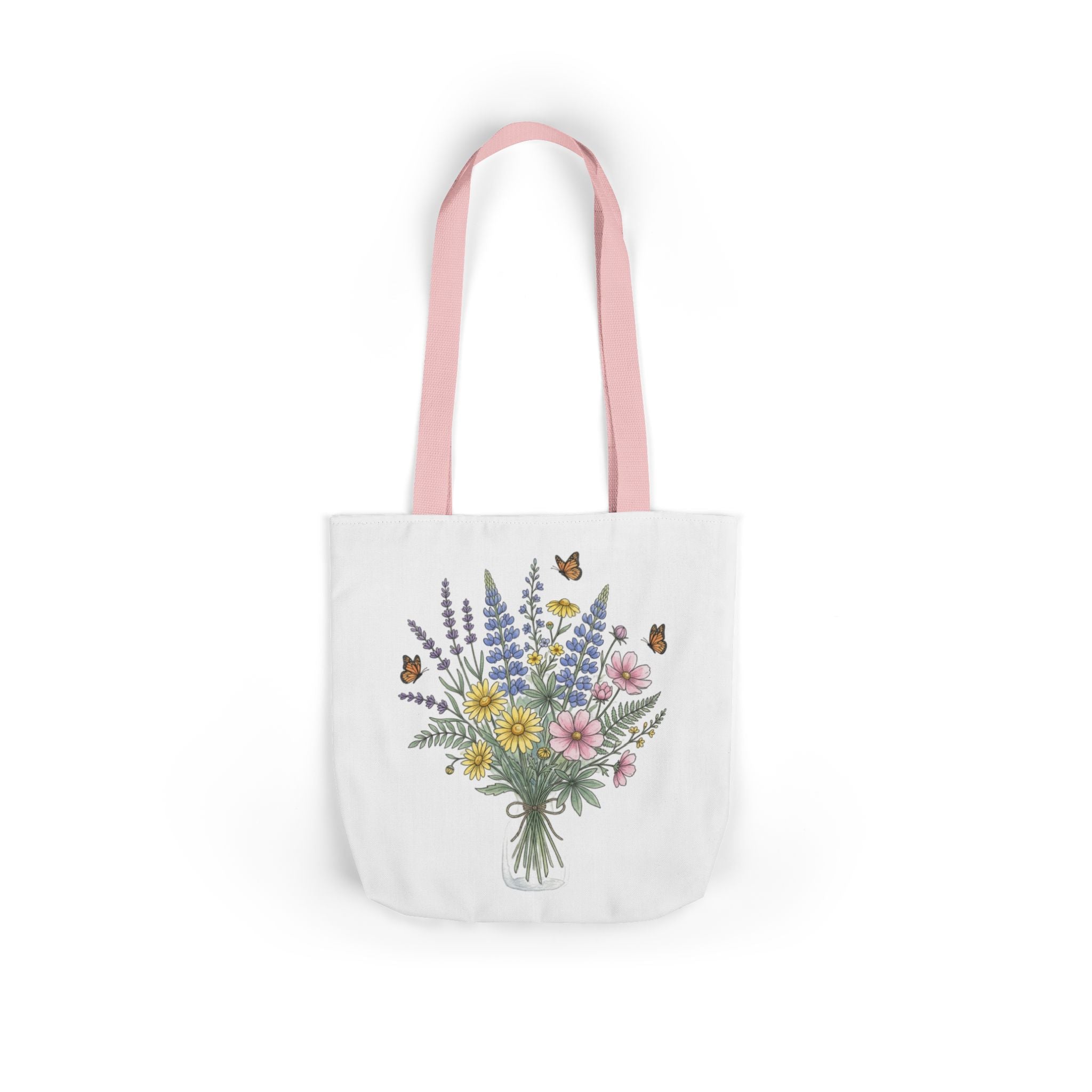 Floral Bouquet Canvas Tote