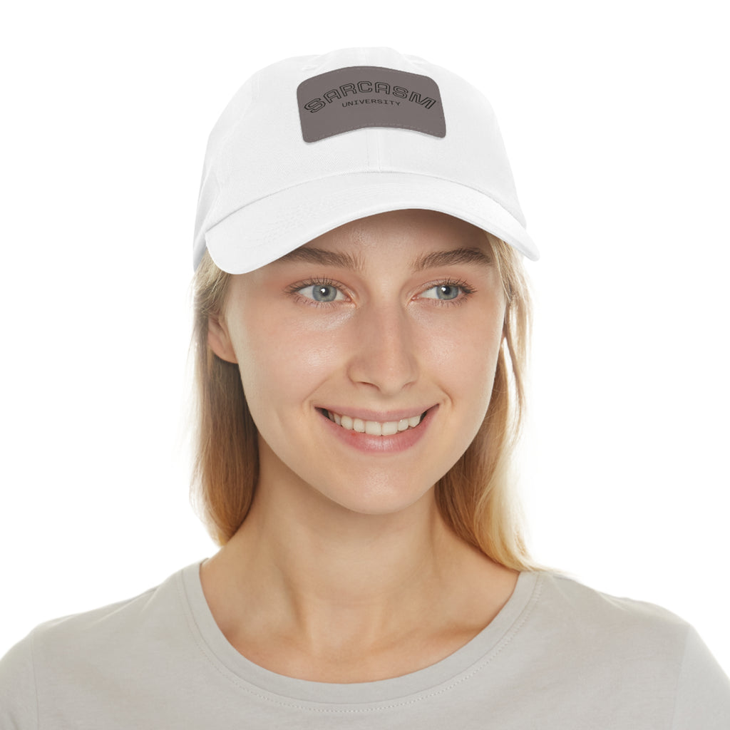Sarcasm University Leather Patch Dad Hat