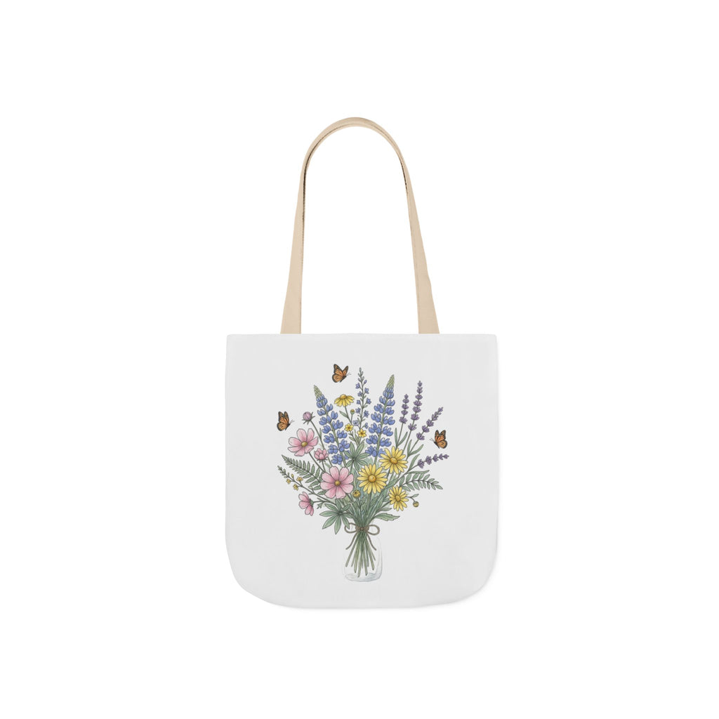 Floral Bouquet Canvas Tote