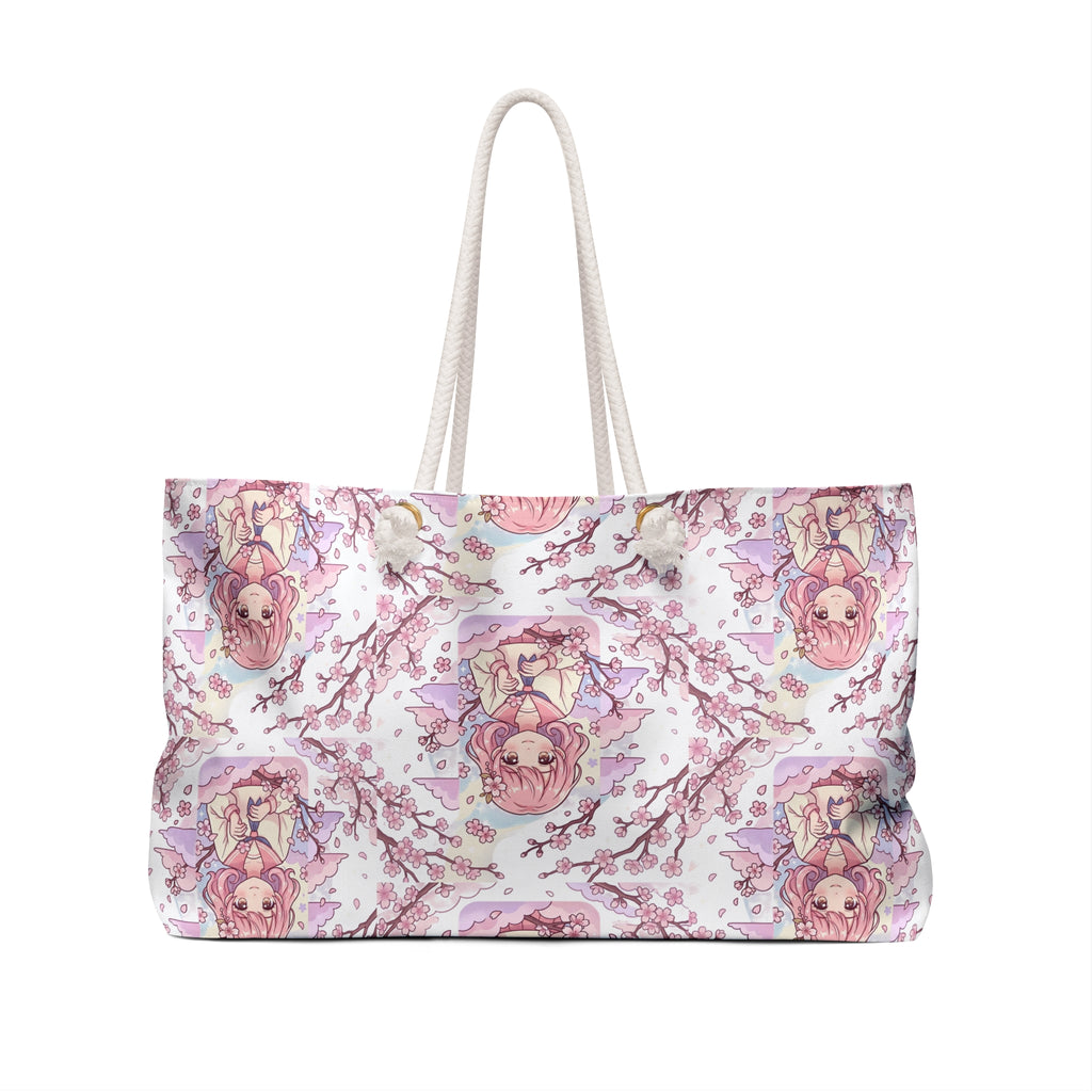 Floral Girl Weekender Bag — Cute Female Flower Design