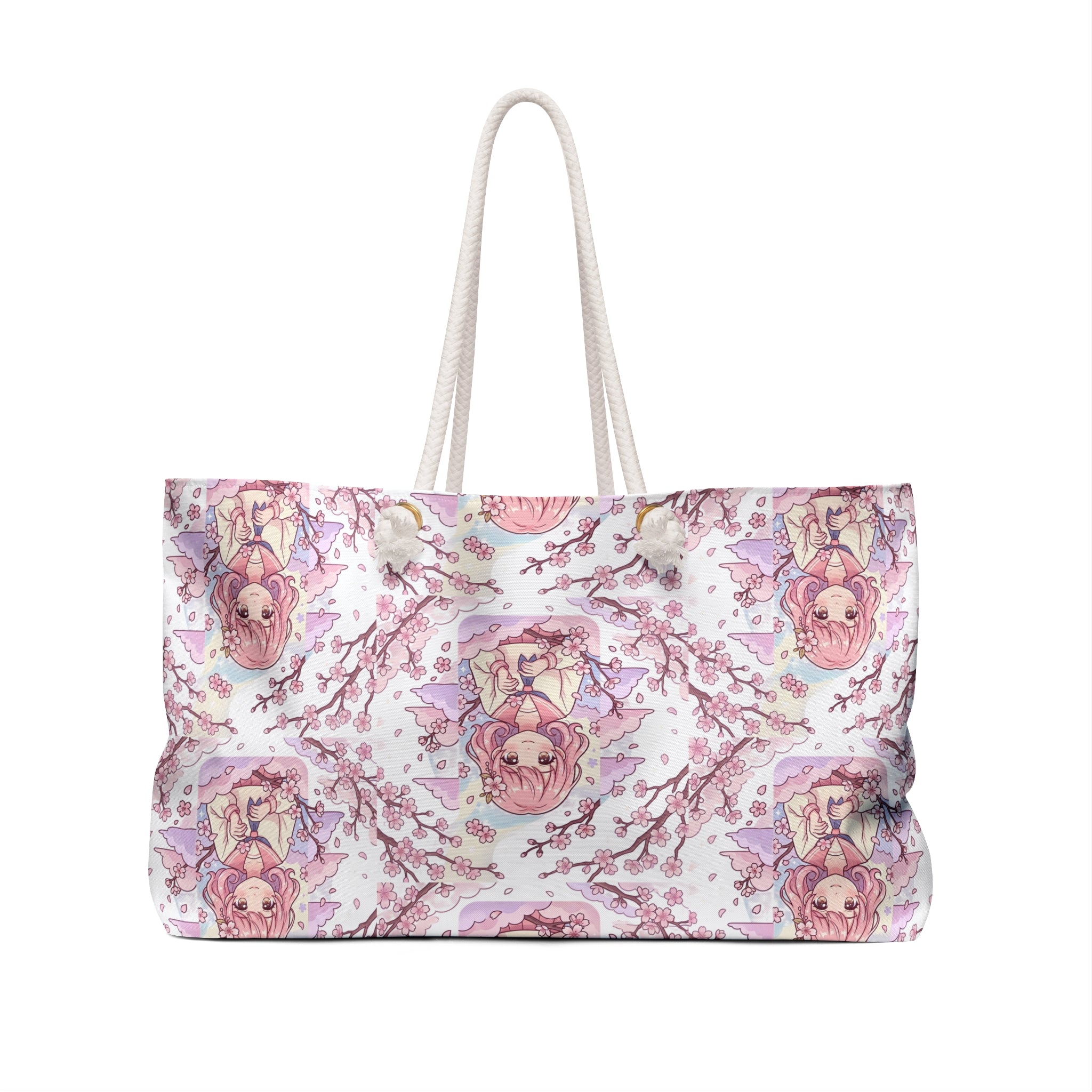 Floral Girl Weekender Bag — Cute Female Flower Design