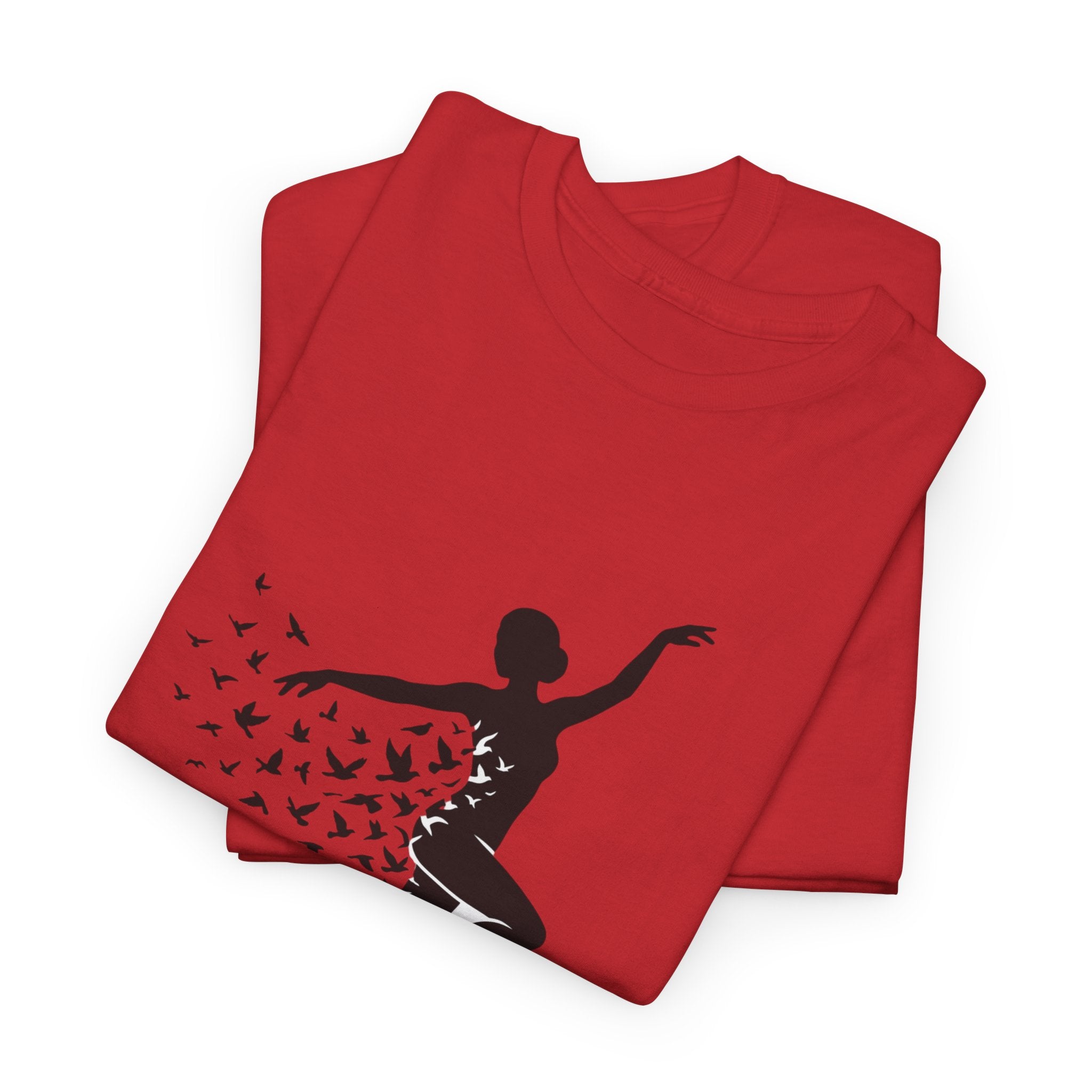 Ballerina Silhouette Tee — Dancer with Butterfly Motif