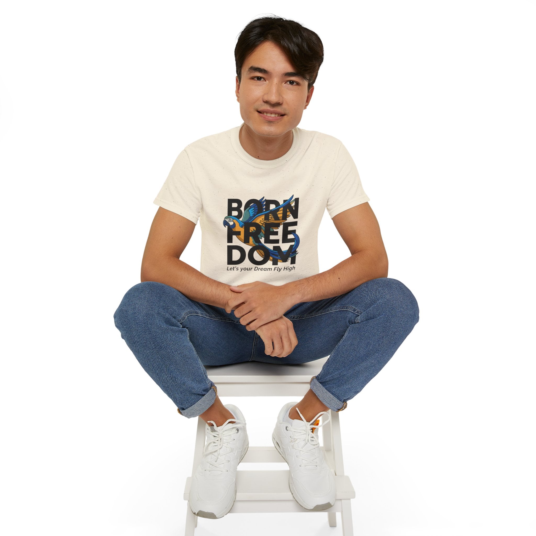 Eagle Graphic "Let’s Your Dream Fly High" Inspirational Tee