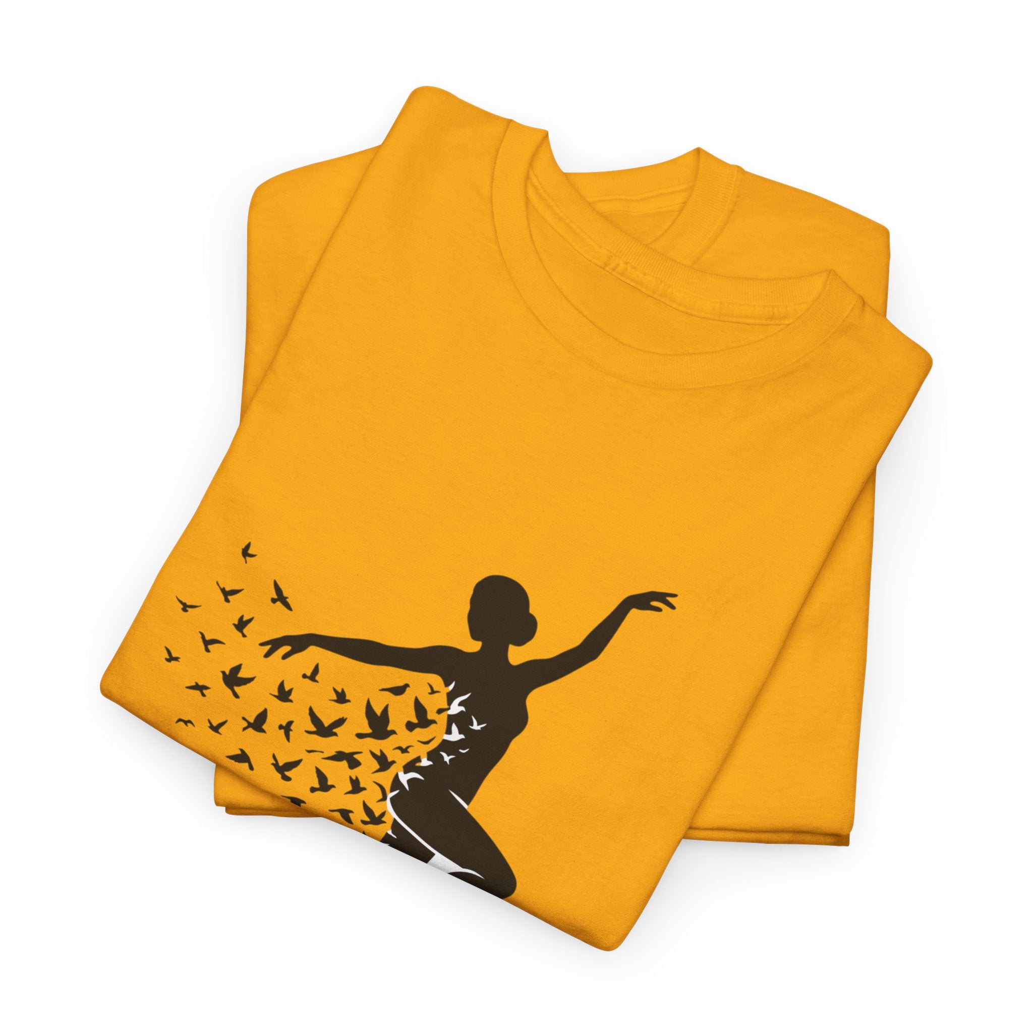 Ballerina Silhouette Tee — Dancer with Butterfly Motif
