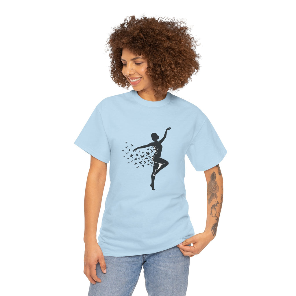 Ballerina Silhouette Tee — Dancer with Butterfly Motif