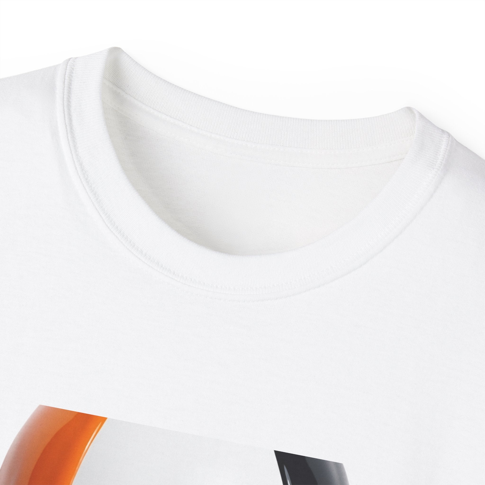 Mask Face Tee — Dripping Black & Orange Art T-Shirt