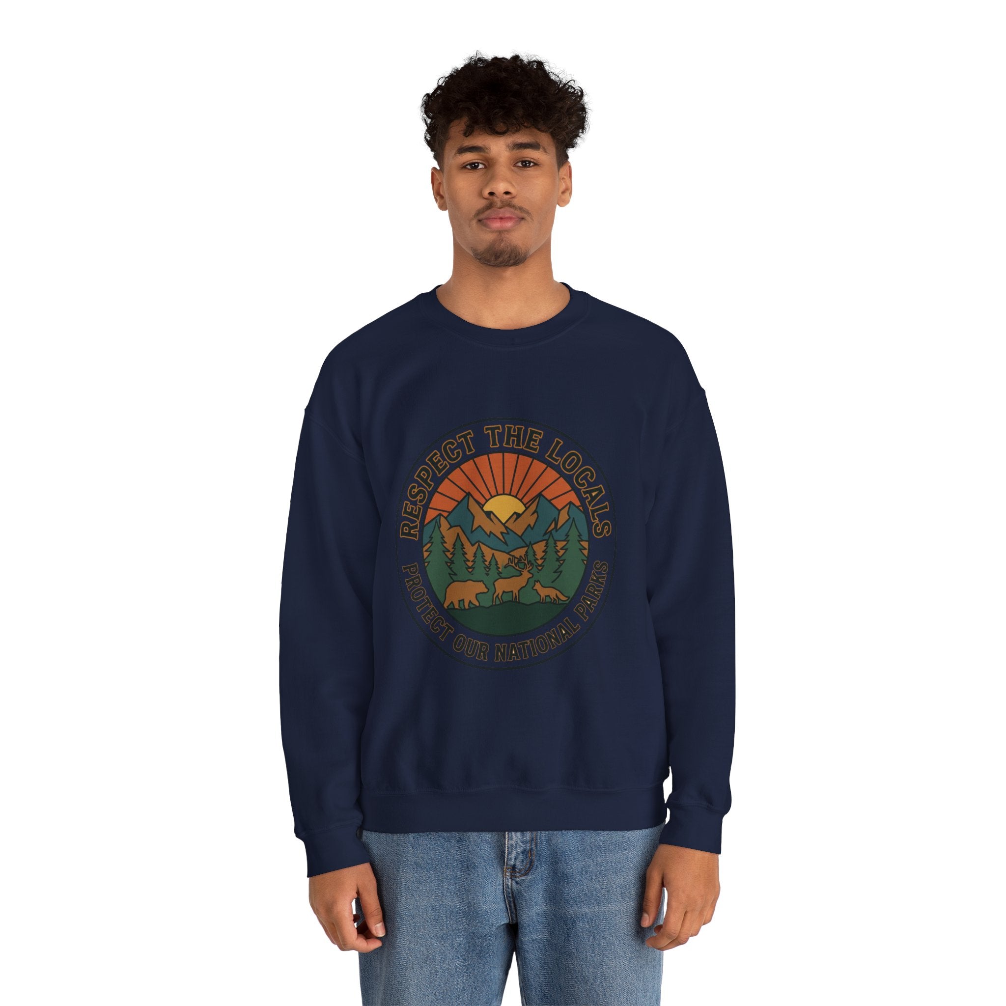 Respect the Locals Patch Crewneck Sweatshirt