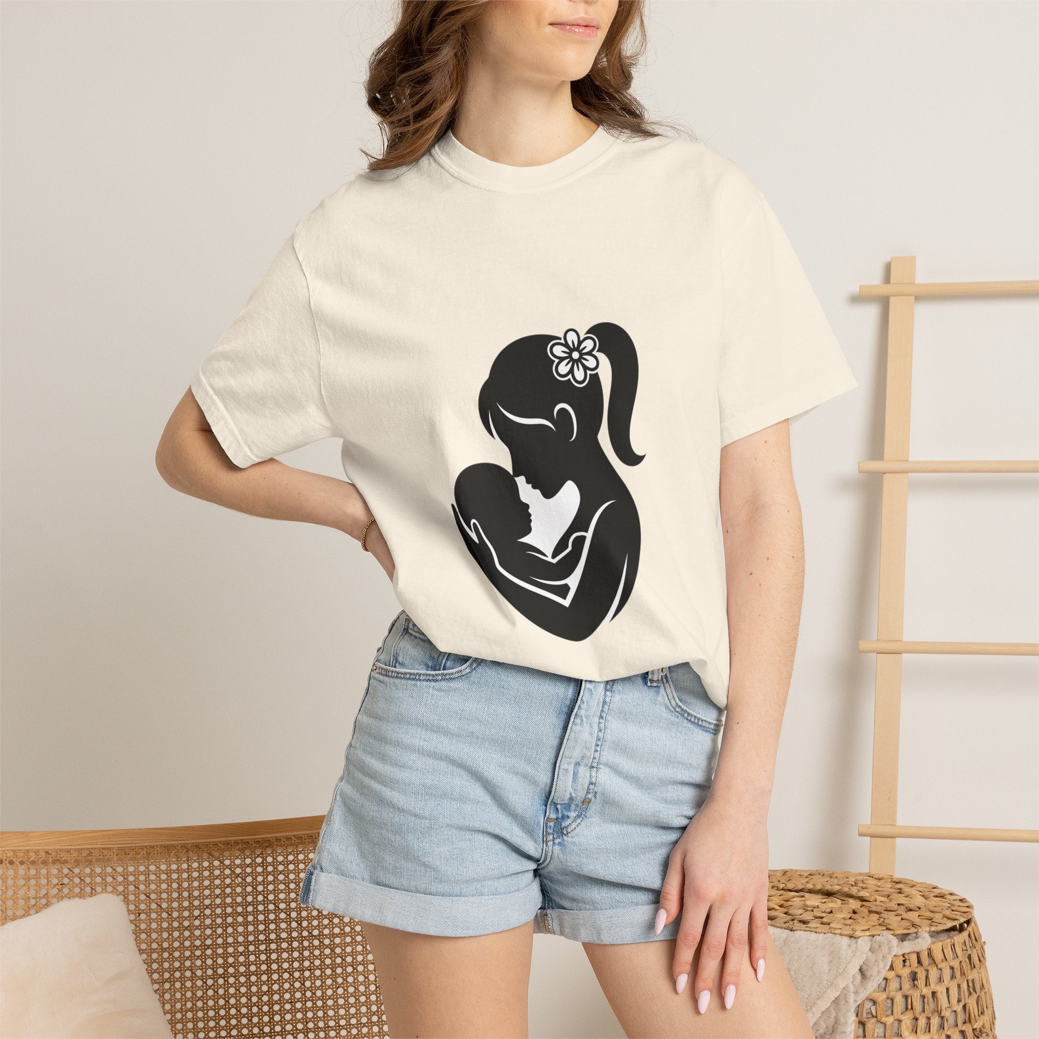 Mom and Baby Silhouette T-Shirt — Nursing & New Mom Gift