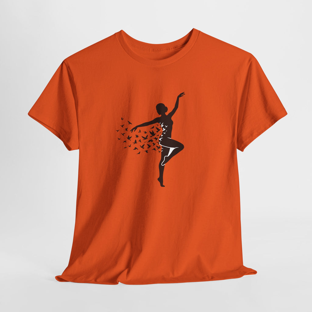 Ballerina Silhouette Tee — Dancer with Butterfly Motif