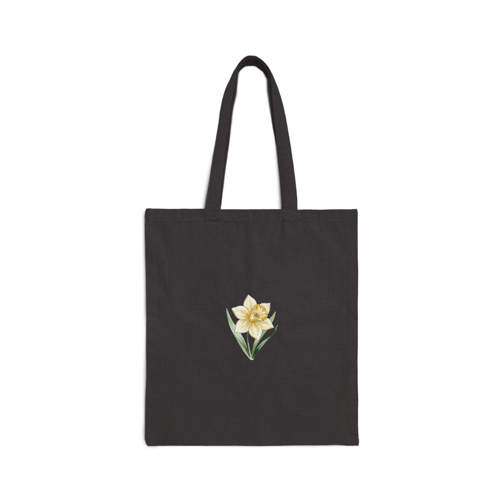 Daffodil Birth Month Flower Tote  Personalized Name