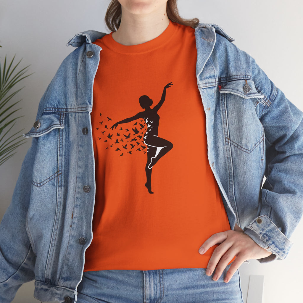 Ballerina Silhouette Tee — Dancer with Butterfly Motif