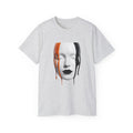 Mask Face Tee — Dripping Black & Orange Art T-Shirt