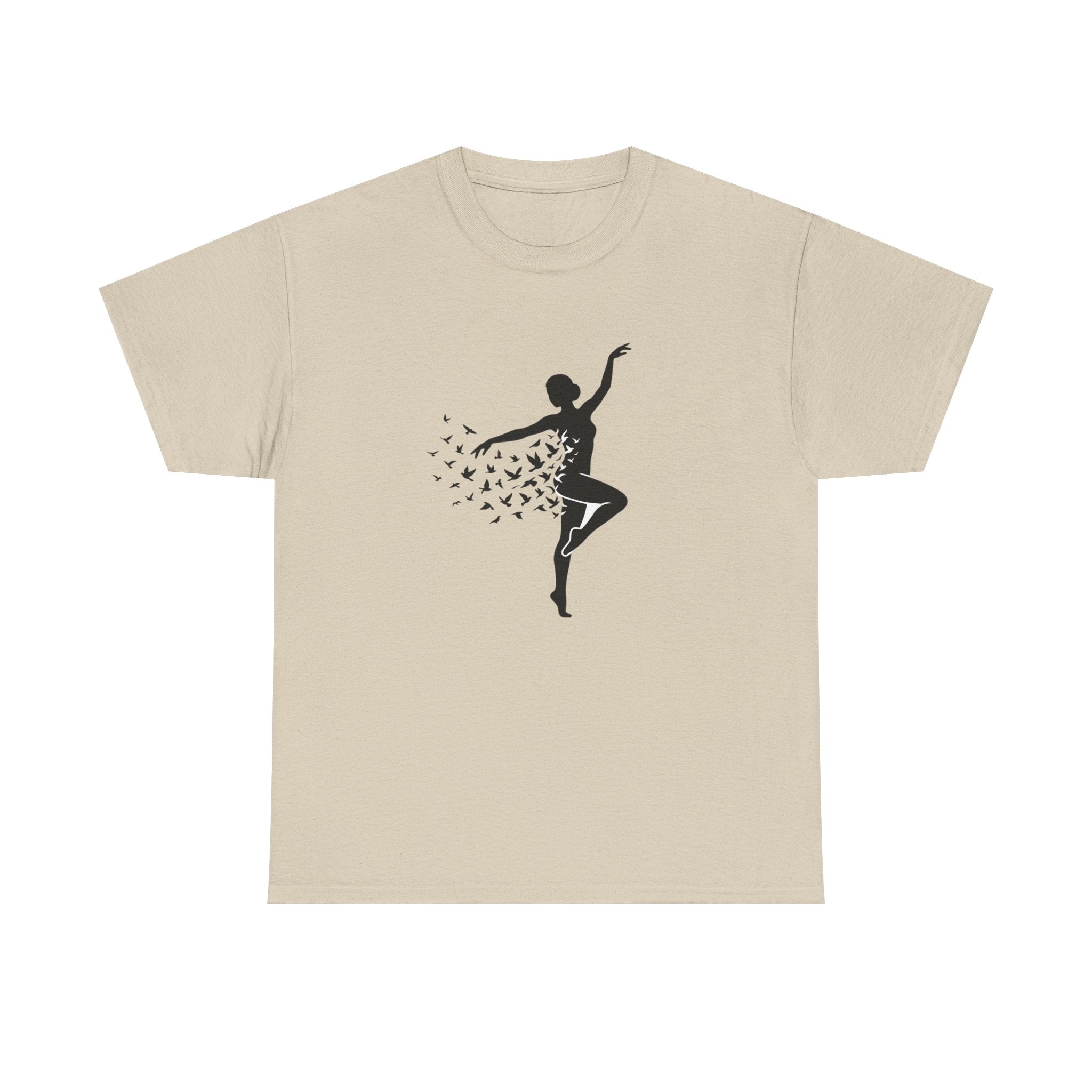 Ballerina Silhouette Tee — Dancer with Butterfly Motif