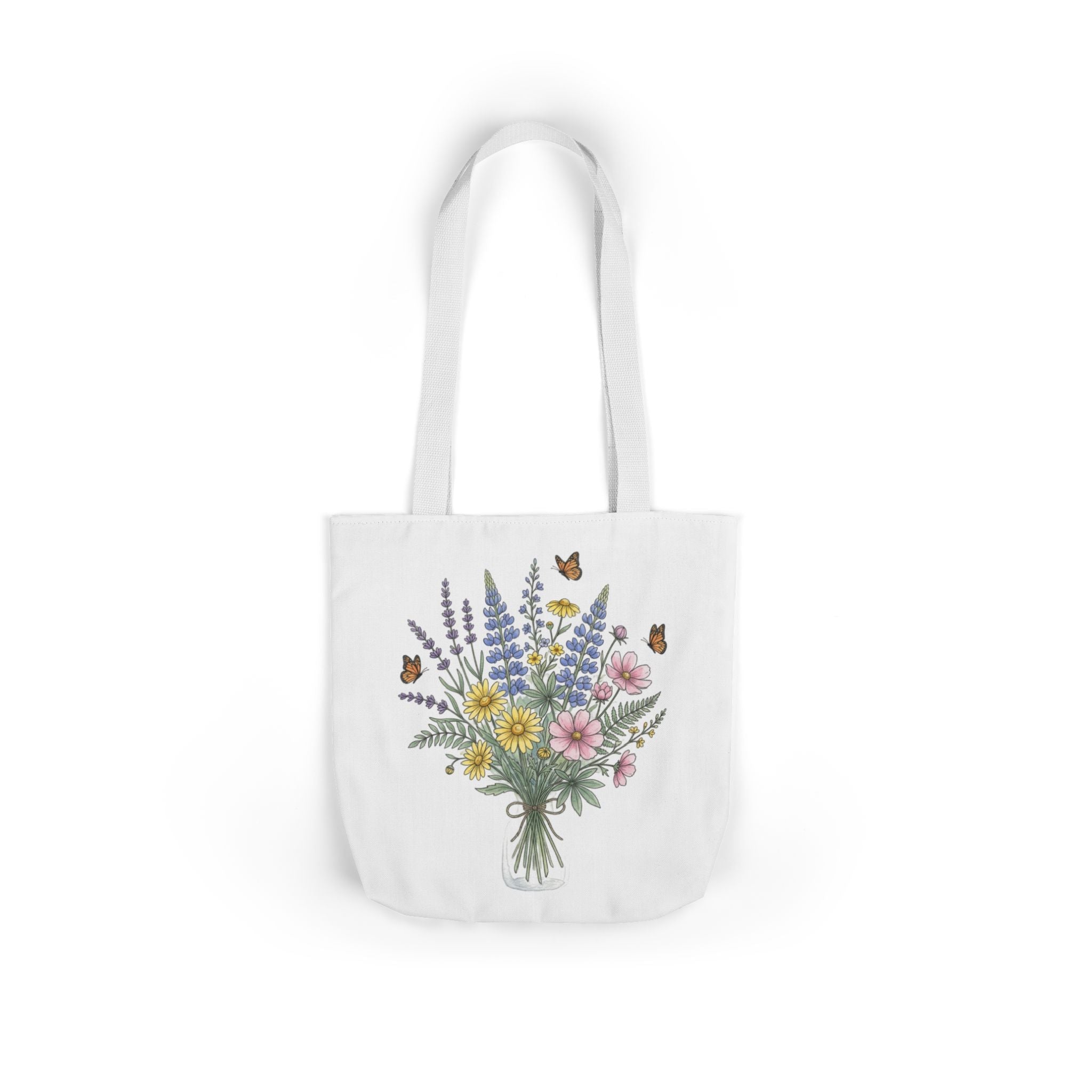 Floral Bouquet Canvas Tote