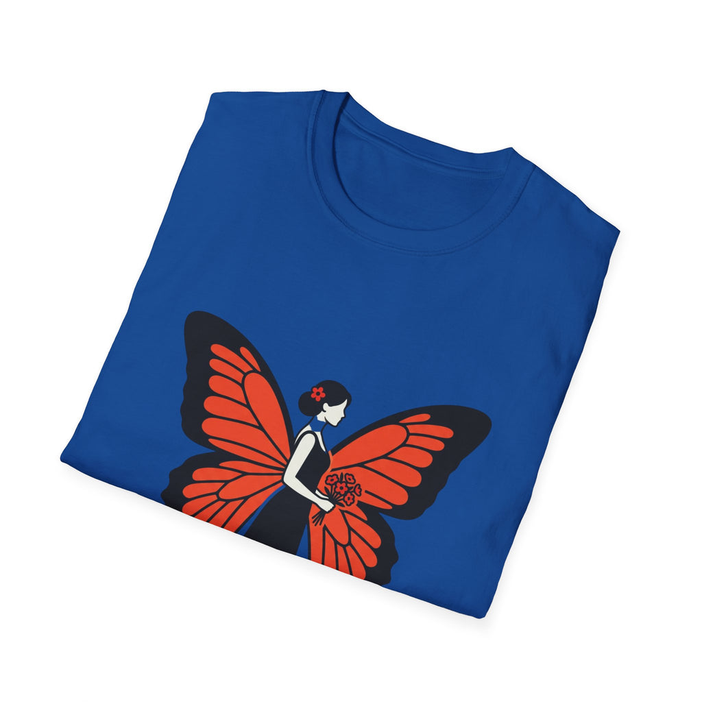 Butterfly Bride T-Shirt — Floral Butterfly Woman Graphic Tee