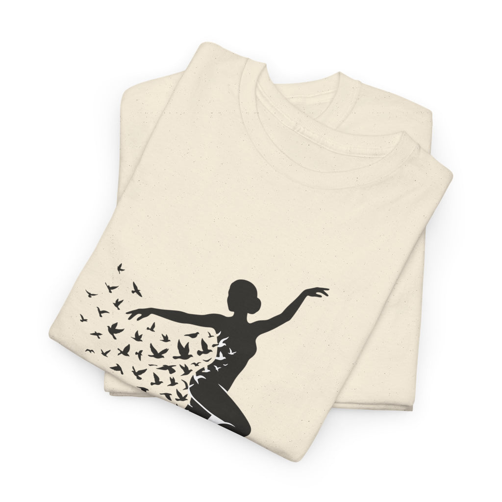Ballerina Silhouette Tee — Dancer with Butterfly Motif