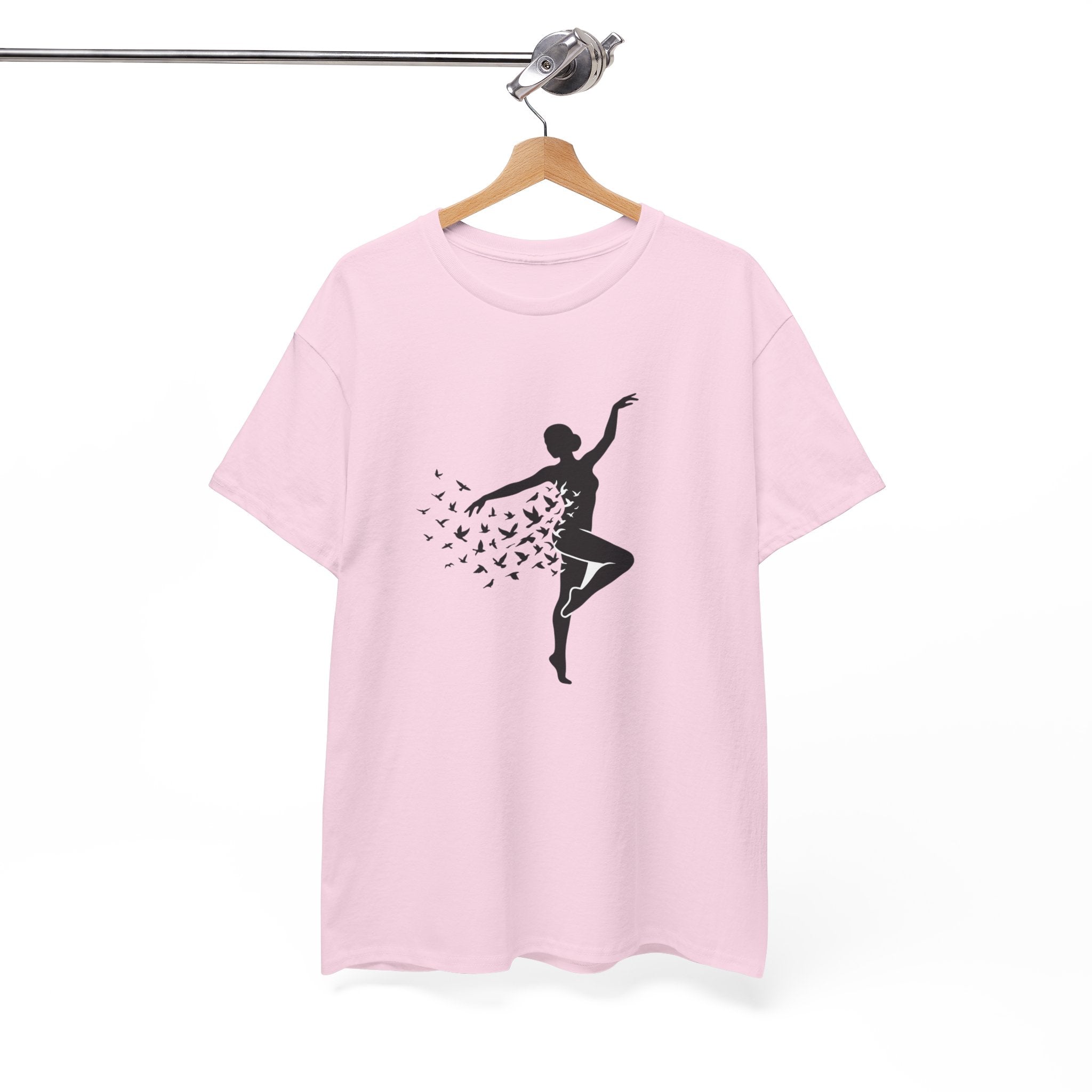 Ballerina Silhouette Tee — Dancer with Butterfly Motif