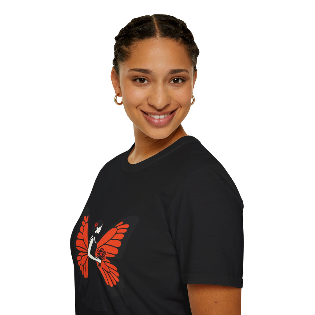 Butterfly Bride T-Shirt — Floral Butterfly Woman Graphic Tee