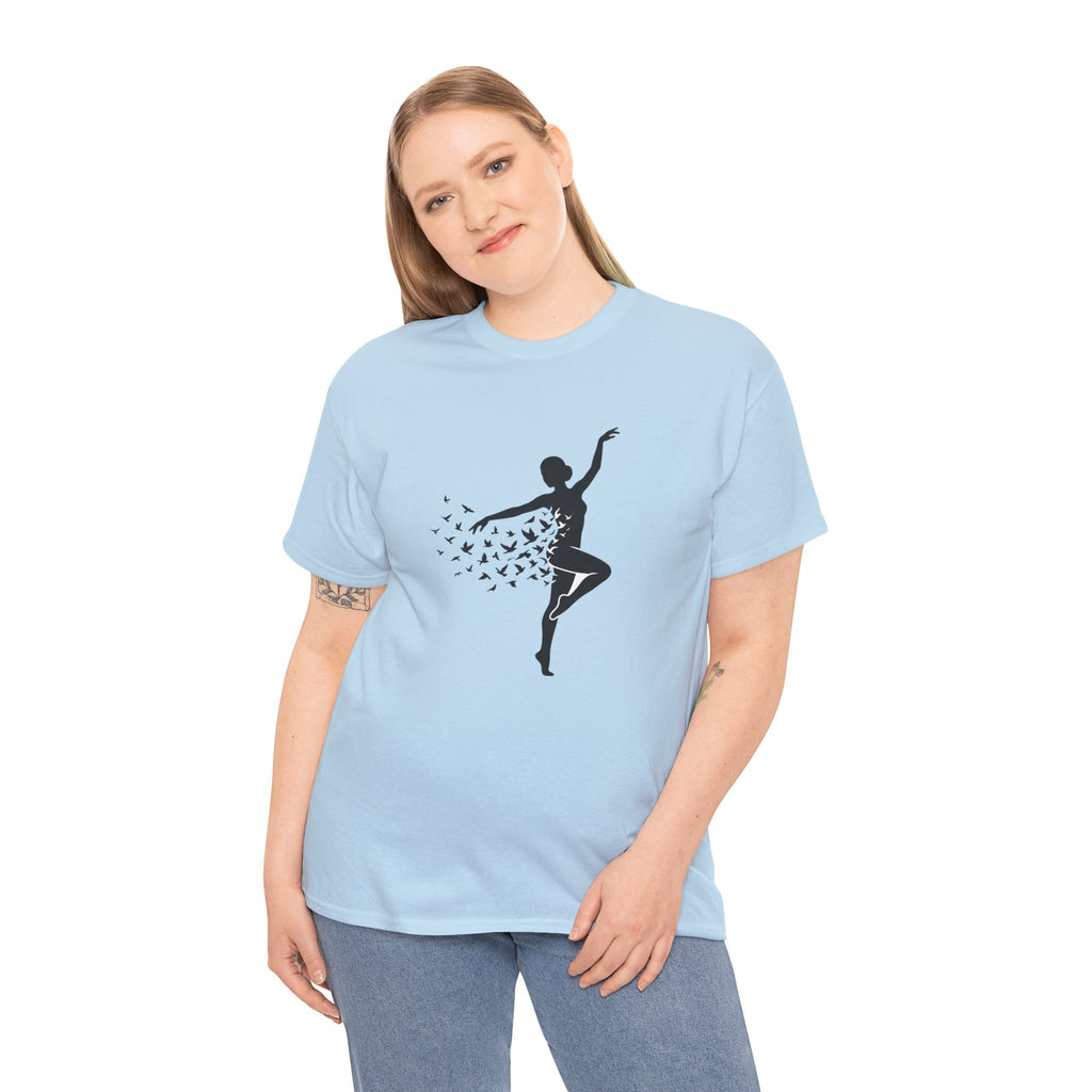 Ballerina Silhouette Tee — Dancer with Butterfly Motif