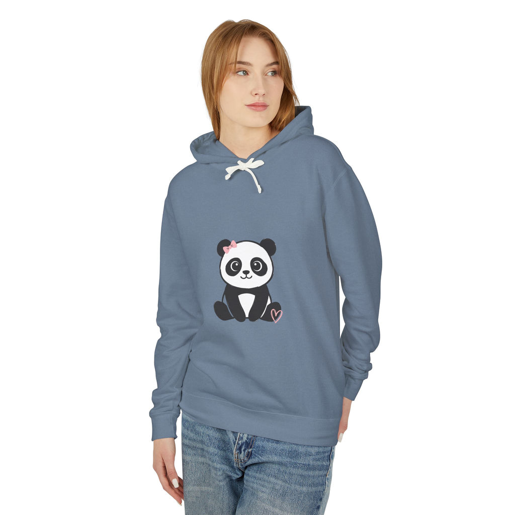 Panda Love Hoodie — Cute Sitting Panda Graphic Lightweight Pullover