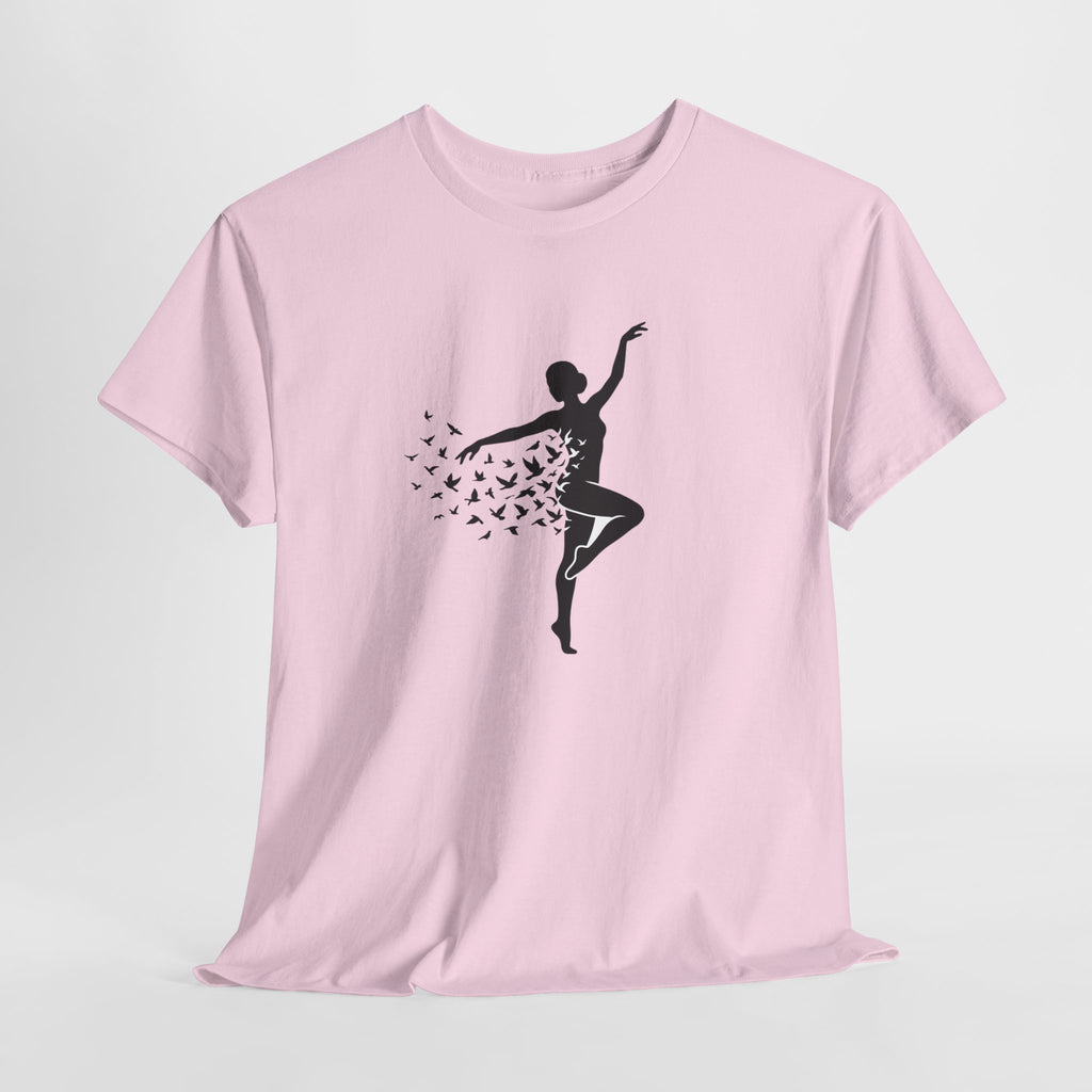 Ballerina Silhouette Tee — Dancer with Butterfly Motif