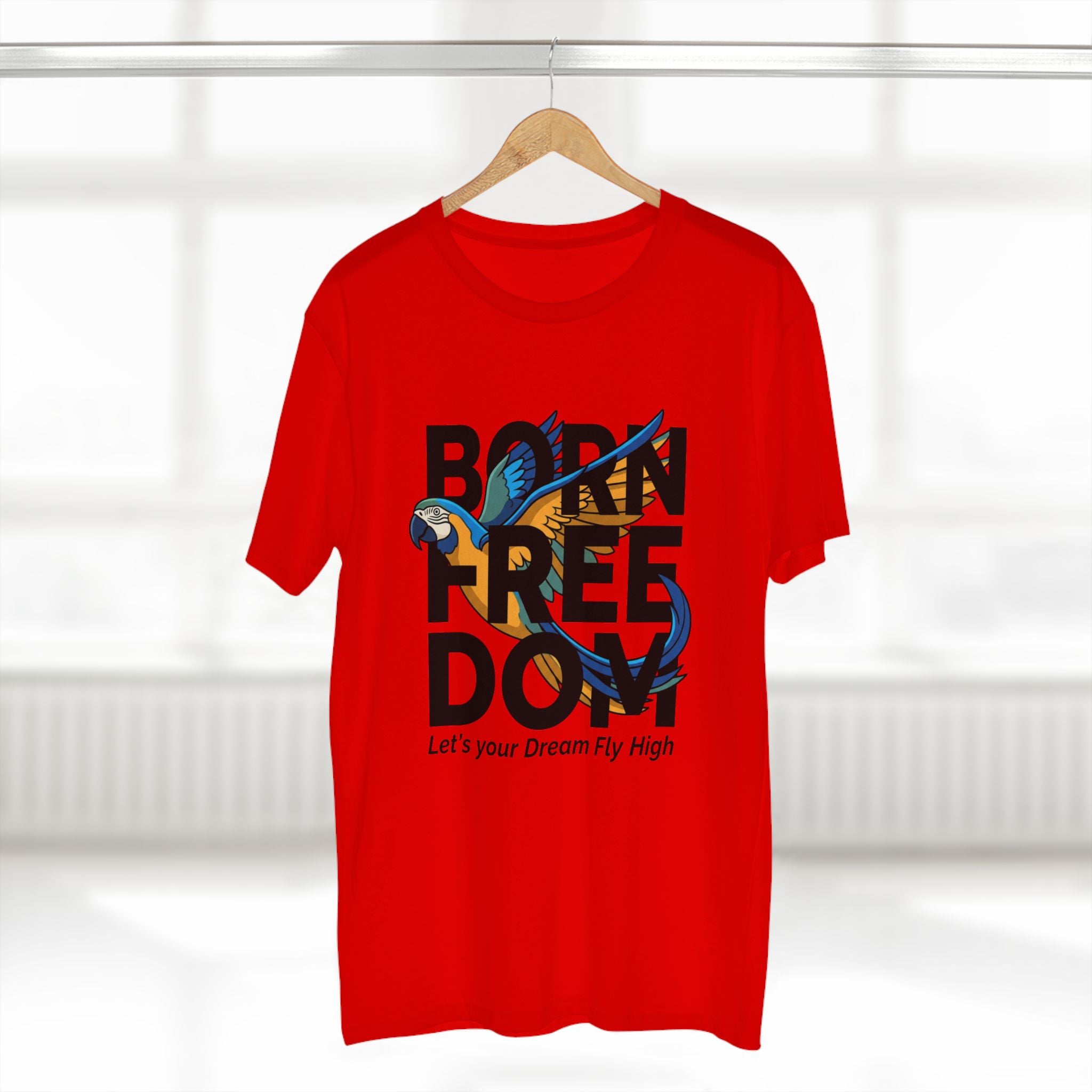 Let's Your Dream Fly High" Parrot Graphic T-Shirt