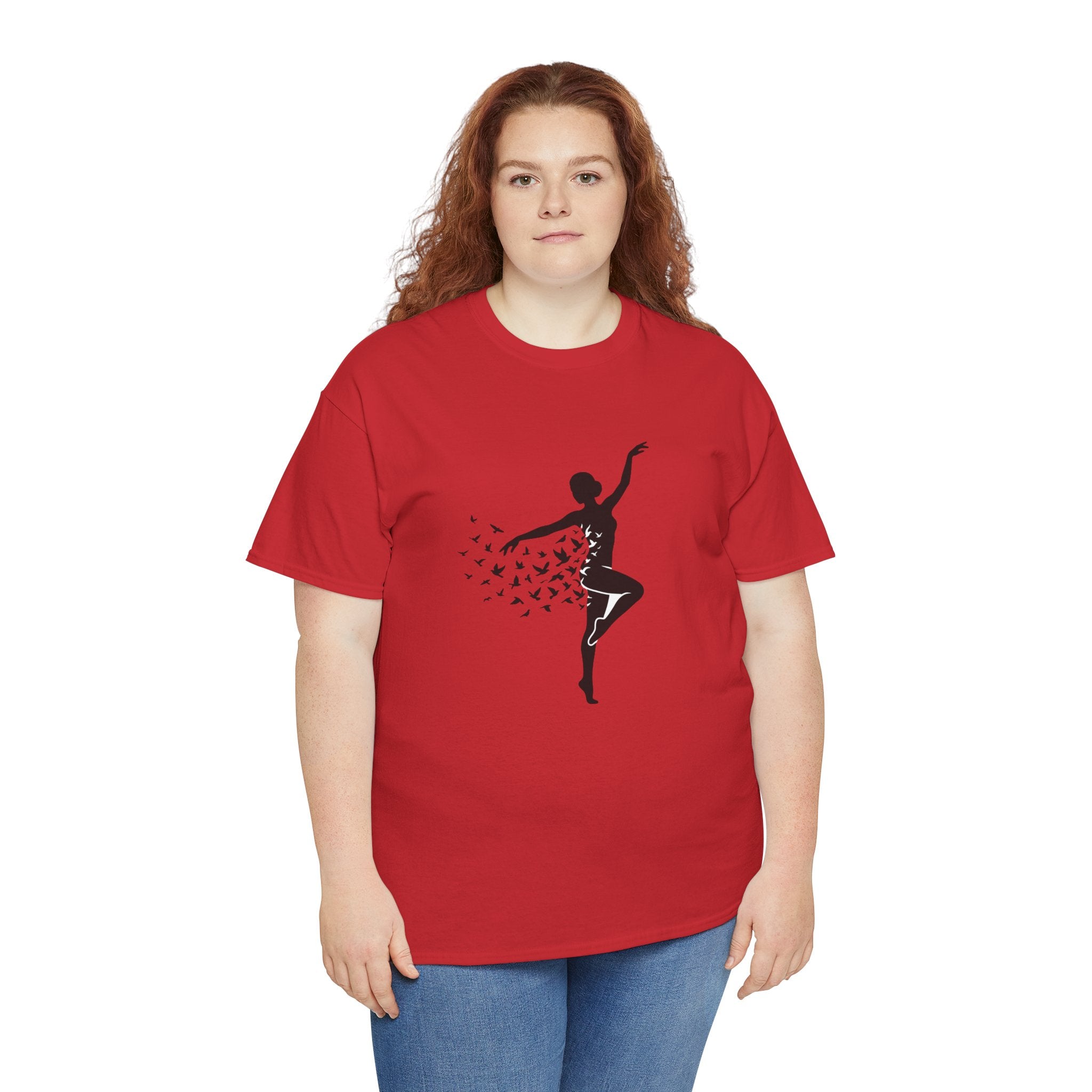 Ballerina Silhouette Tee — Dancer with Butterfly Motif