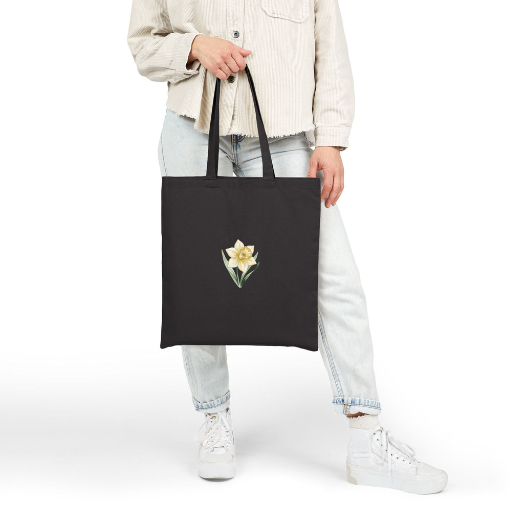Daffodil Birth Month Flower Tote  Personalized Name