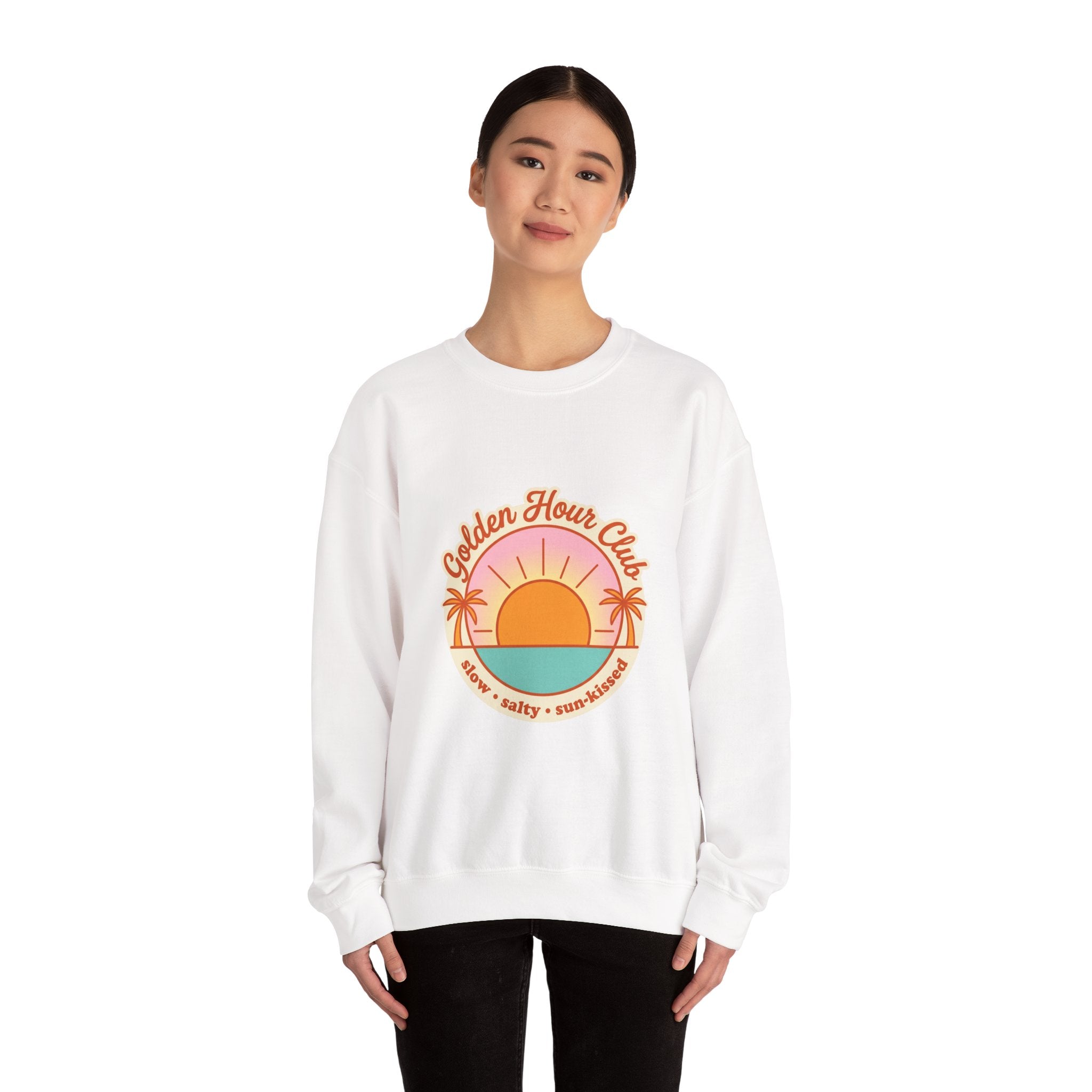 Golden Hour Club sweatshirt | summer aesthetic, coastal vibes, retro pastel