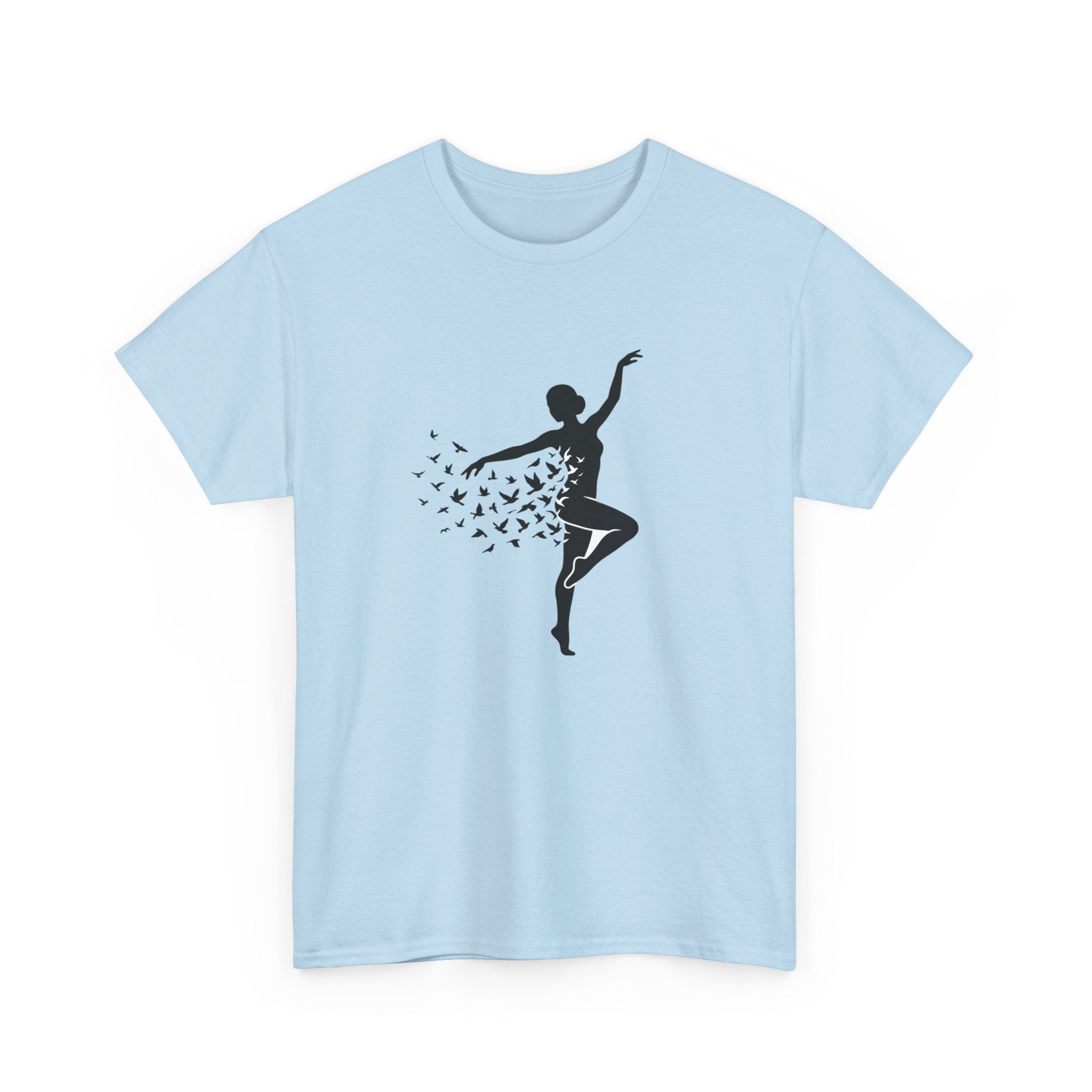 Ballerina Silhouette Tee — Dancer with Butterfly Motif
