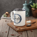 Personalized Initial Insulated Coffee Mug.