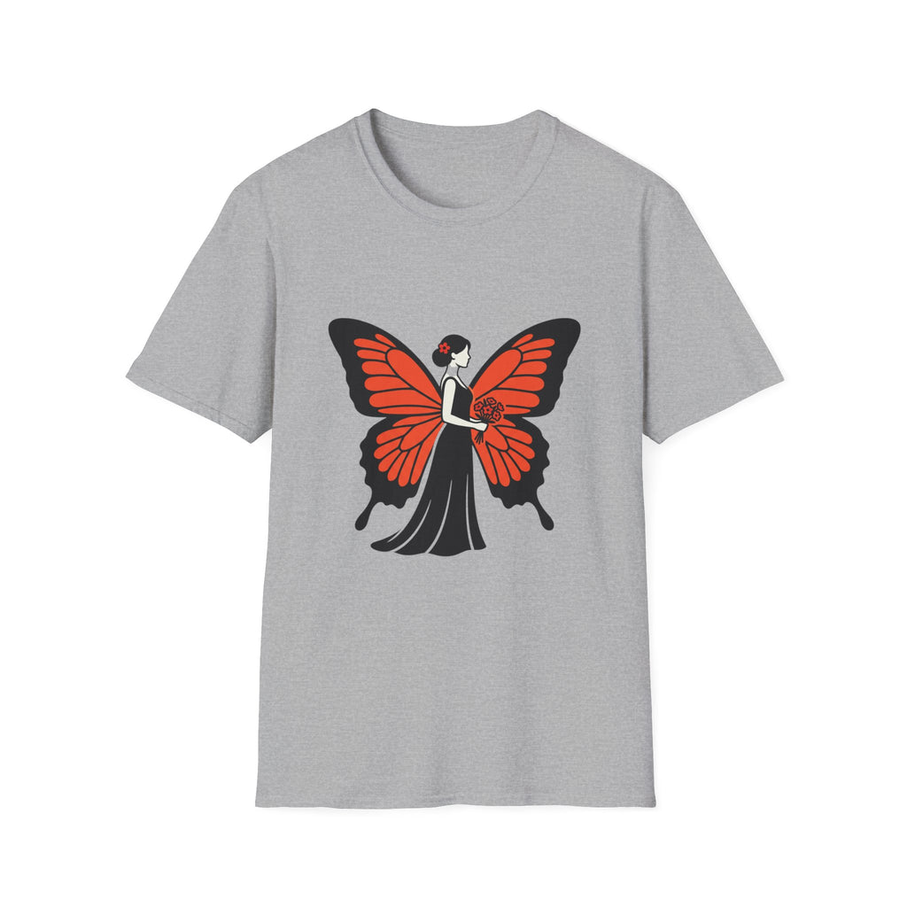 Butterfly Bride T-Shirt — Floral Butterfly Woman Graphic Tee