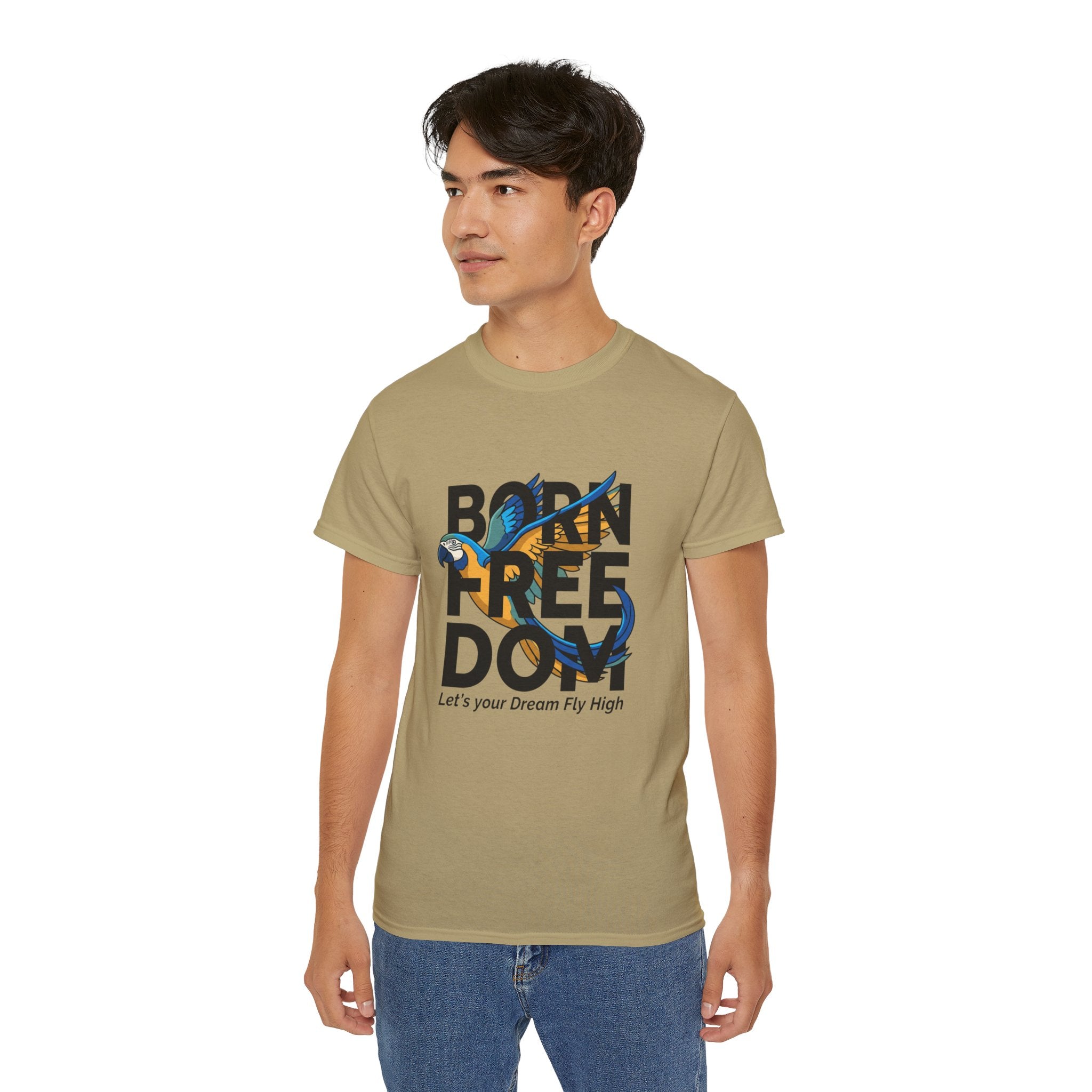 Eagle Graphic "Let’s Your Dream Fly High" Inspirational Tee