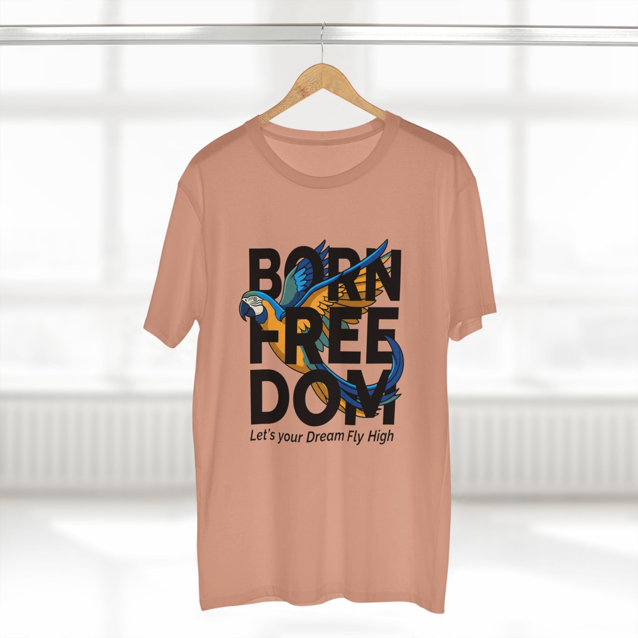 Let's Your Dream Fly High" Parrot Graphic T-Shirt