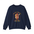 Hot Dog, High Five Crewneck Sweatshirt | BBQ Fourth of July, Retro Patriotic Hot Dog Jokes