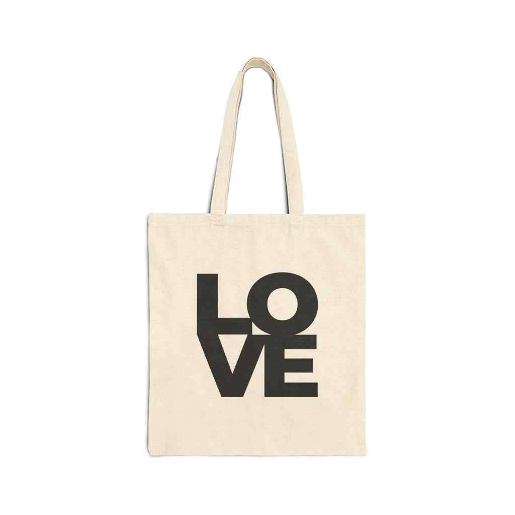 LOVE Canvas Tote Bag — Minimalist Cotton Shopper