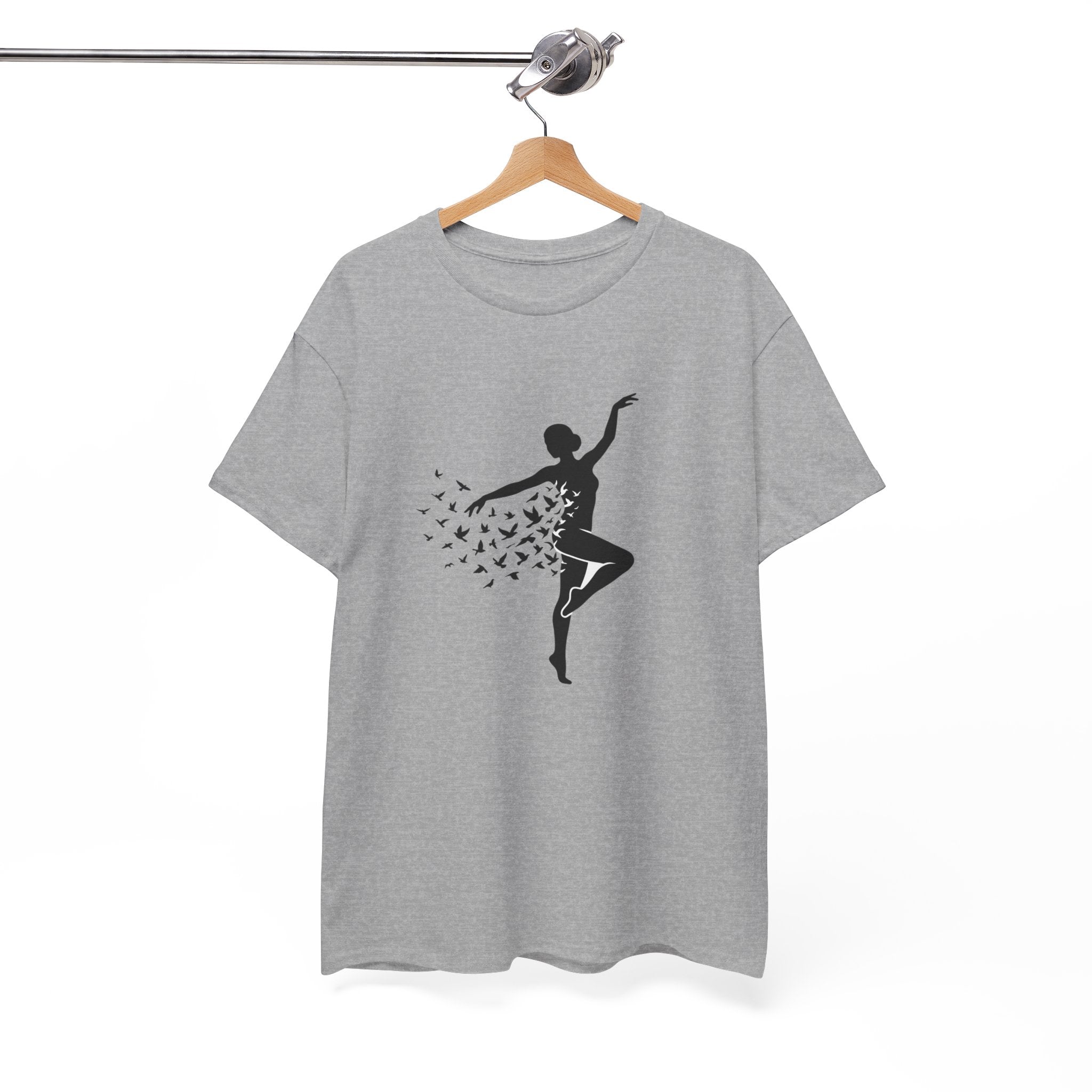 Ballerina Silhouette Tee — Dancer with Butterfly Motif