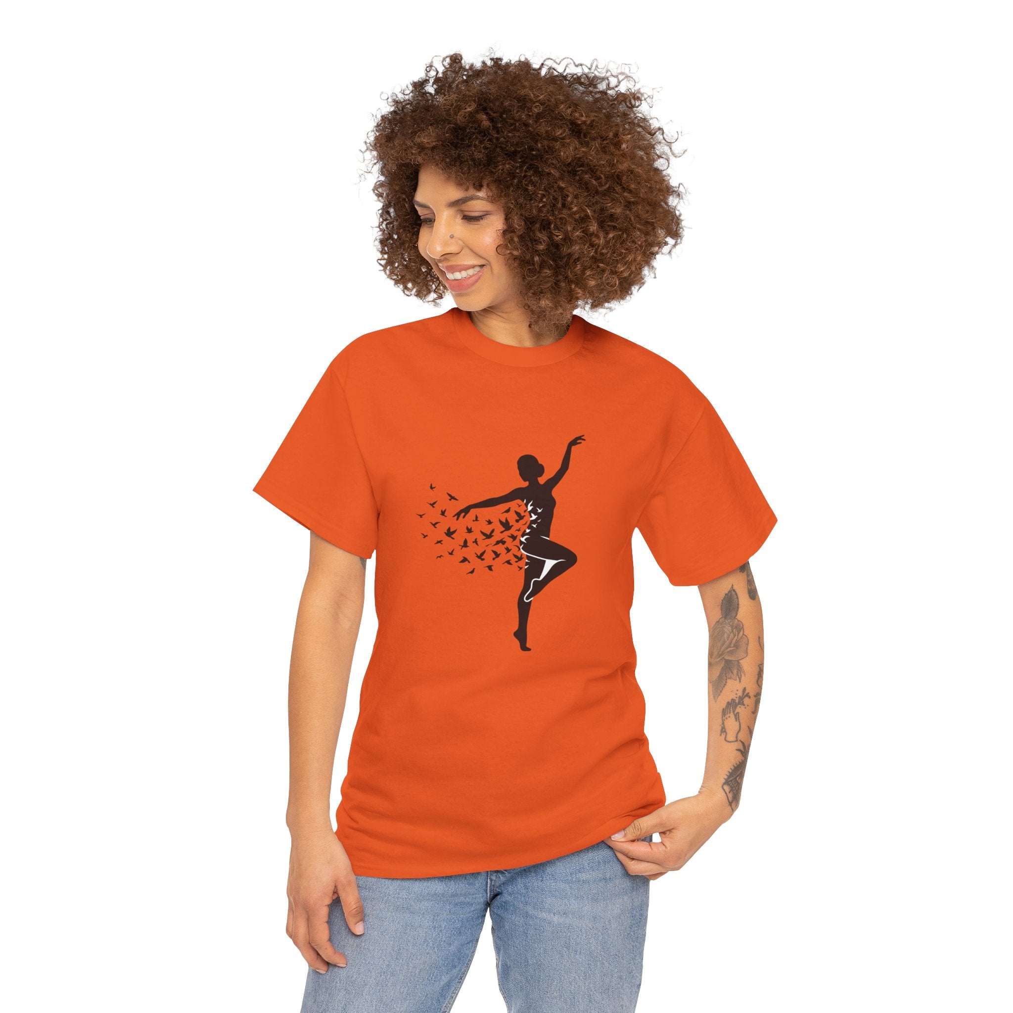 Ballerina Silhouette Tee — Dancer with Butterfly Motif