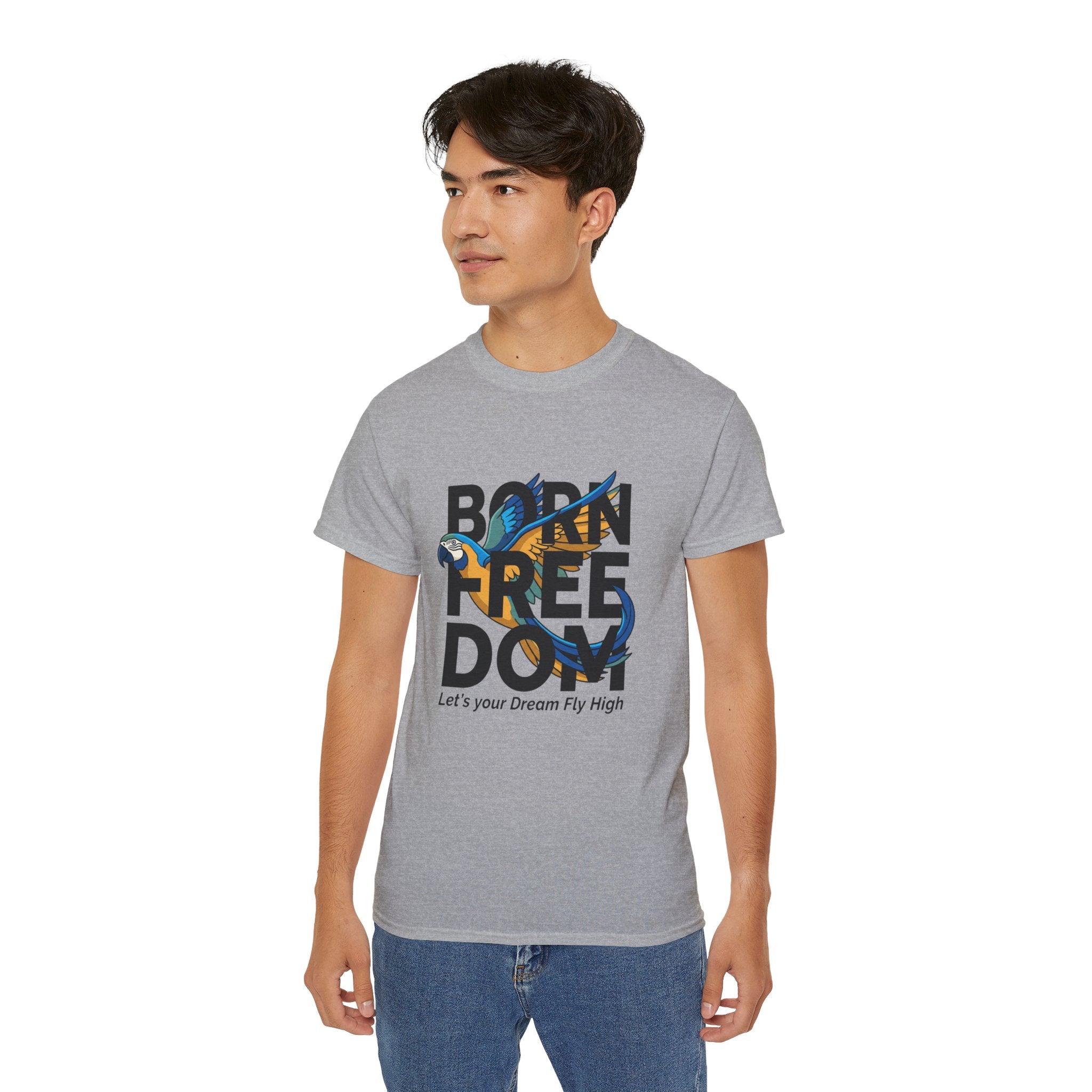 Eagle Graphic "Let’s Your Dream Fly High" Inspirational Tee