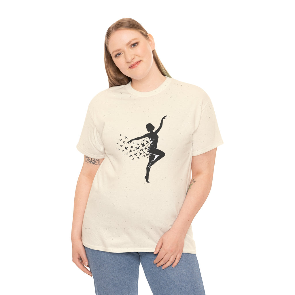 Ballerina Silhouette Tee — Dancer with Butterfly Motif