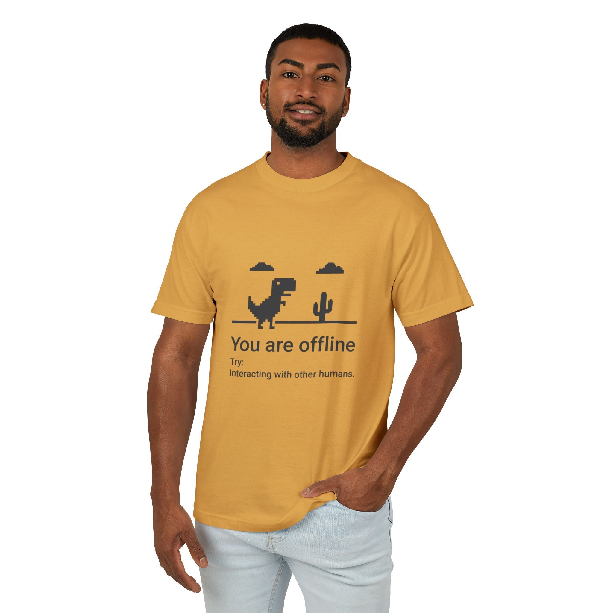 You Are Offline T‑Shirt — Retro Dinosaur Offline Mode Tee