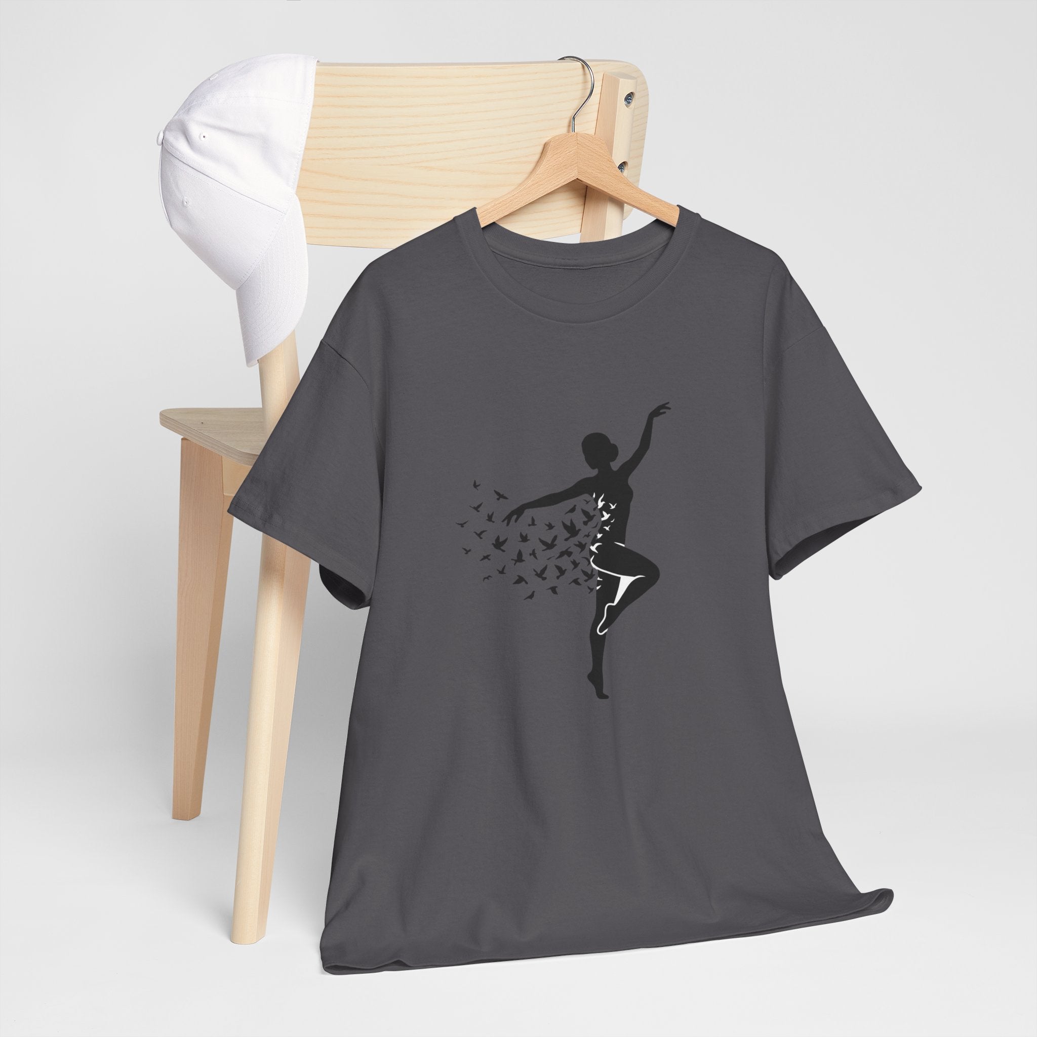 Ballerina Silhouette Tee — Dancer with Butterfly Motif