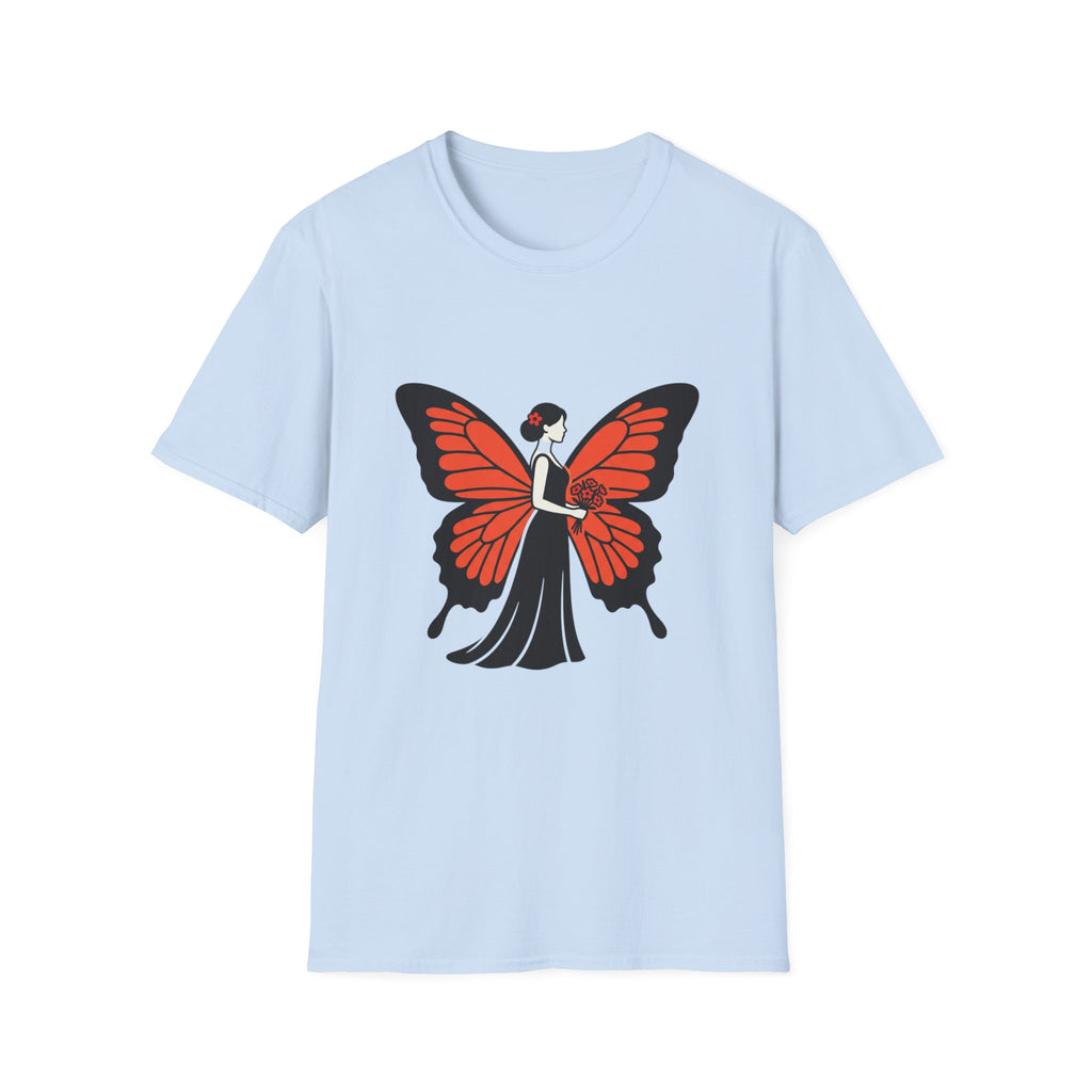 Butterfly Bride T-Shirt — Floral Butterfly Woman Graphic Tee