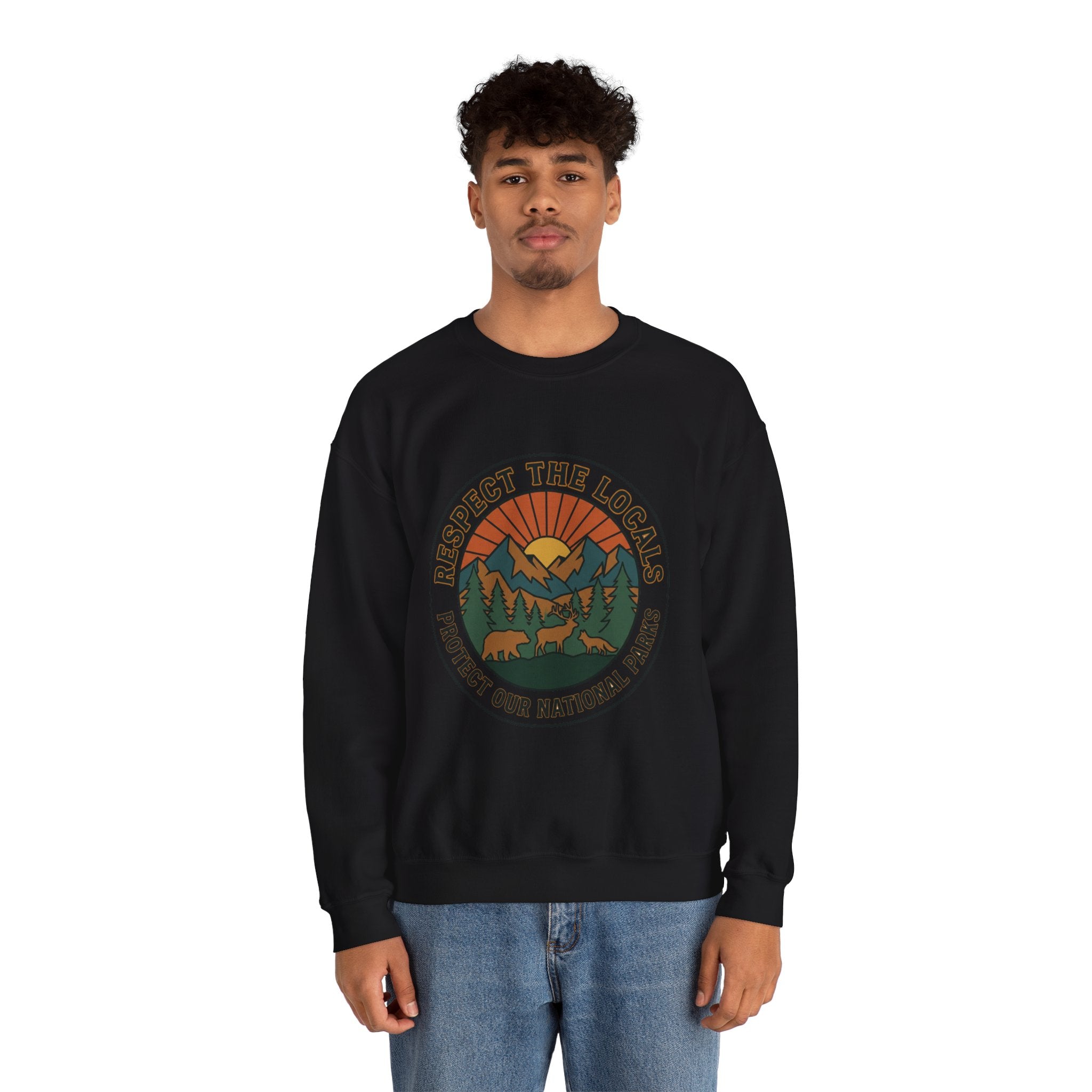Respect the Locals Patch Crewneck Sweatshirt